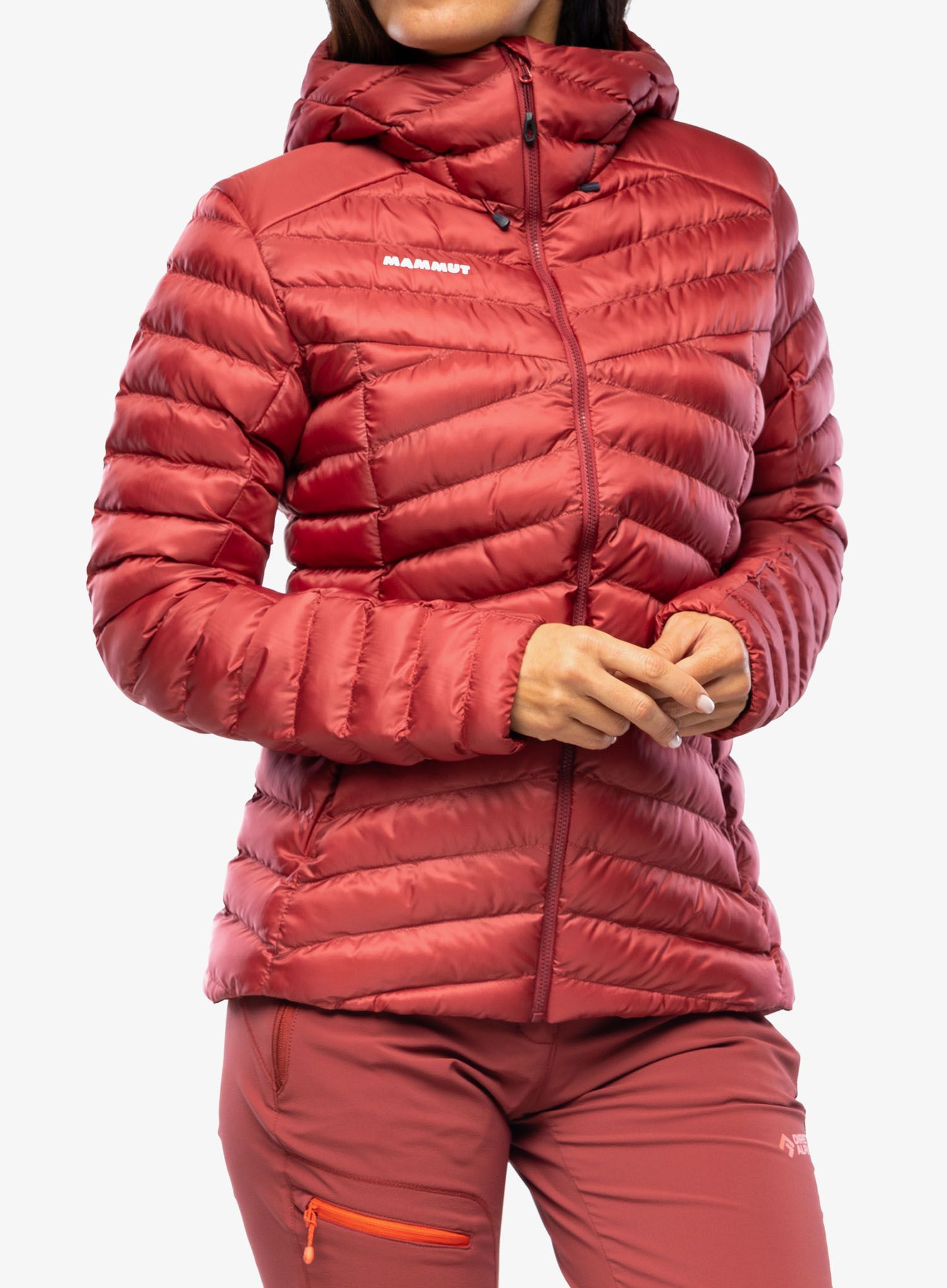 Zateplená bunda dámská Mammut Albula IN Hooded Jacket - blood red