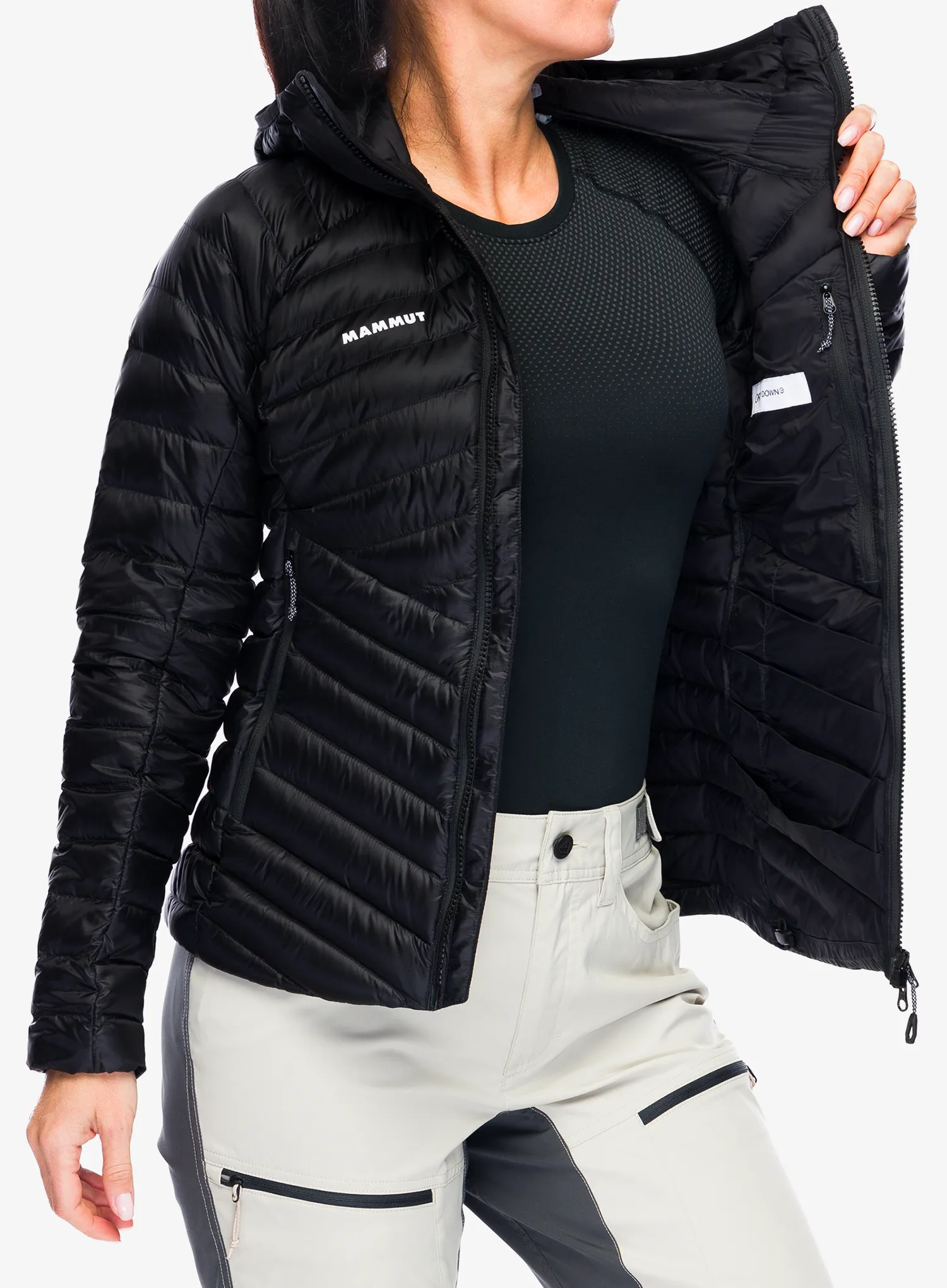 Dámská péřová bunda Mammut Broad Peak IN Hooded Jacket - blk