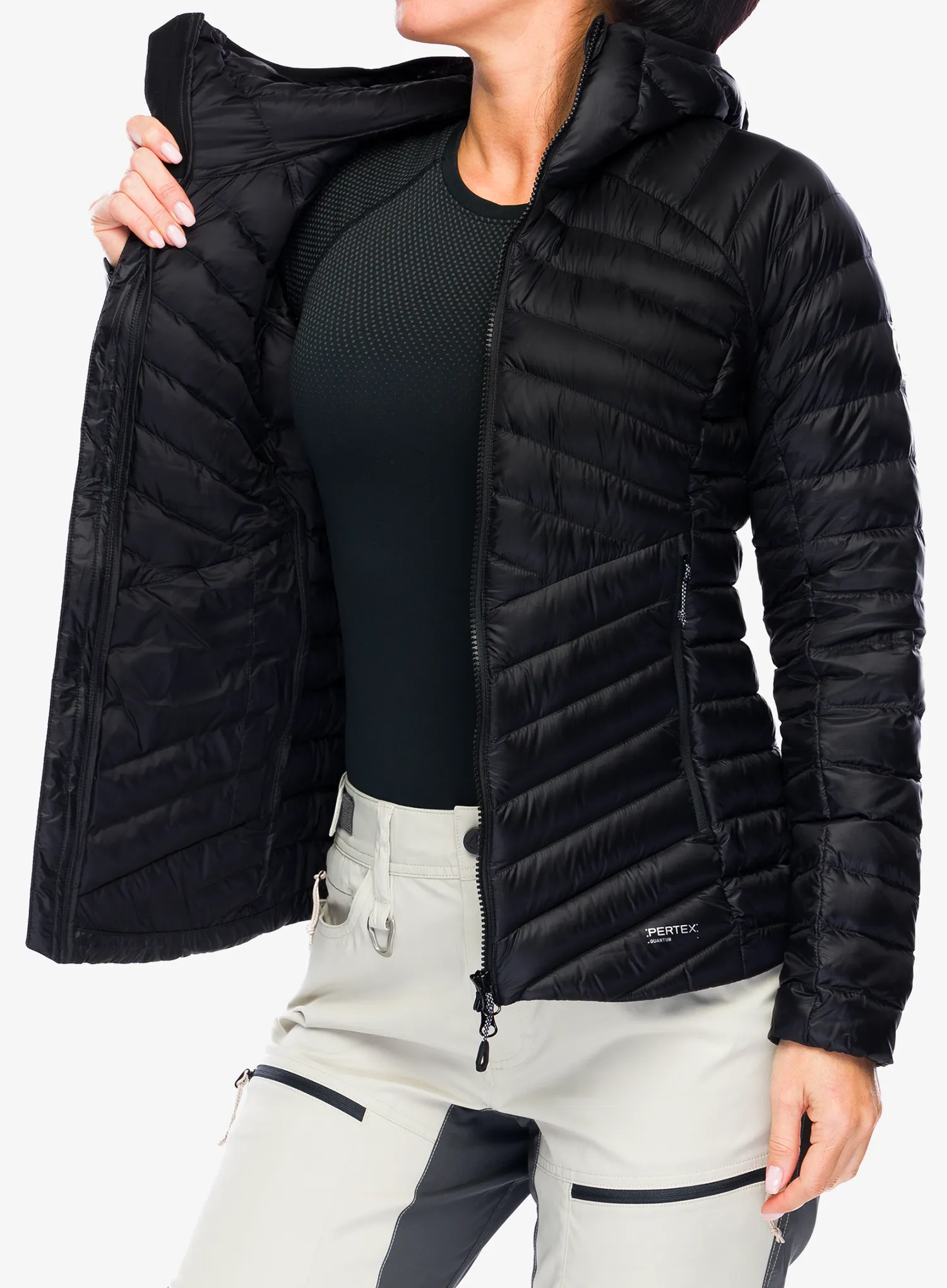 Dámská péřová bunda Mammut Broad Peak IN Hooded Jacket - blk