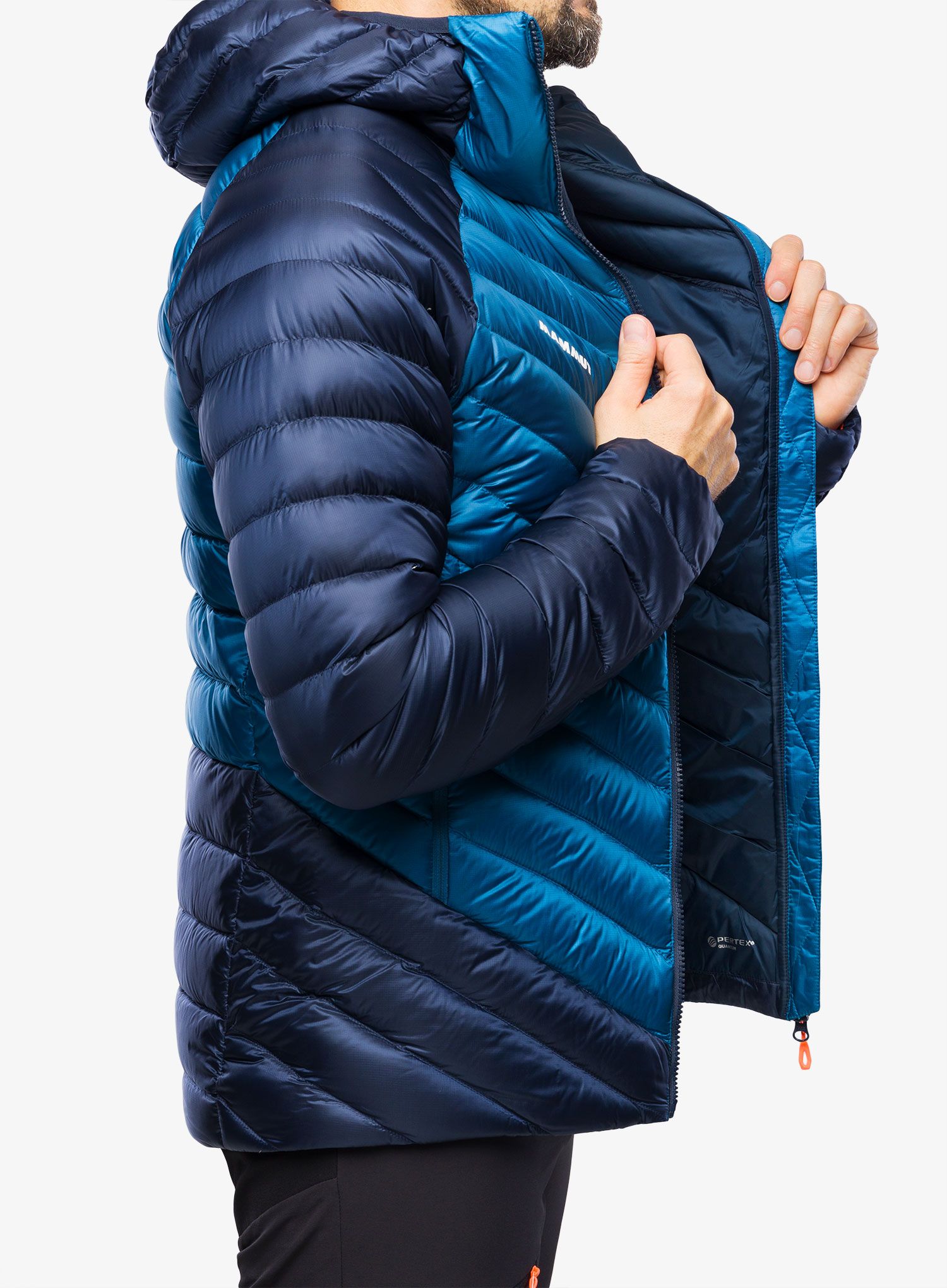 Péřová bunda Mammut Broad Peak IN Hooded Jacket - deep ice/marine