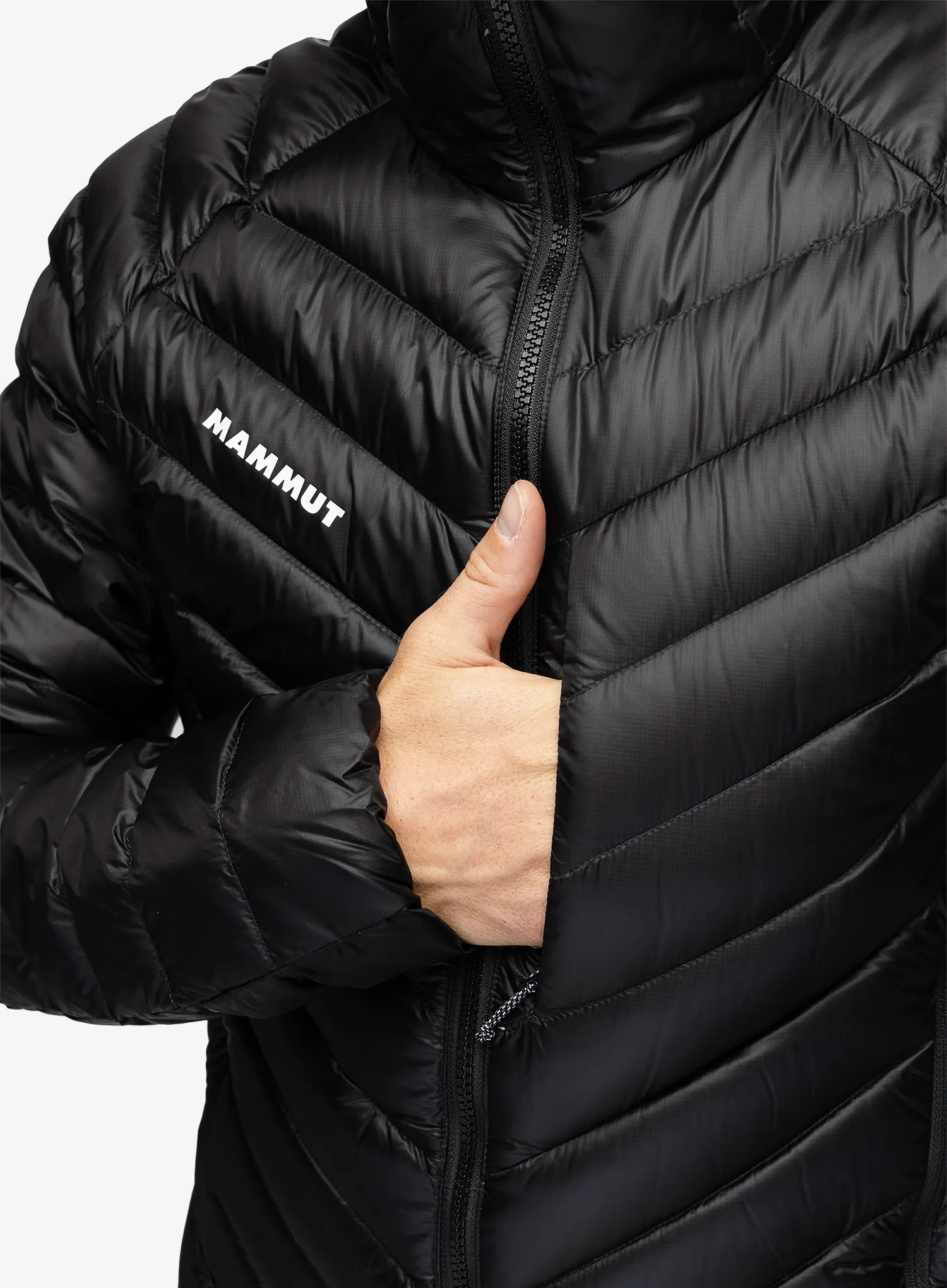 Péřová bunda Mammut Broad Peak IN Hooded Jacket - blk