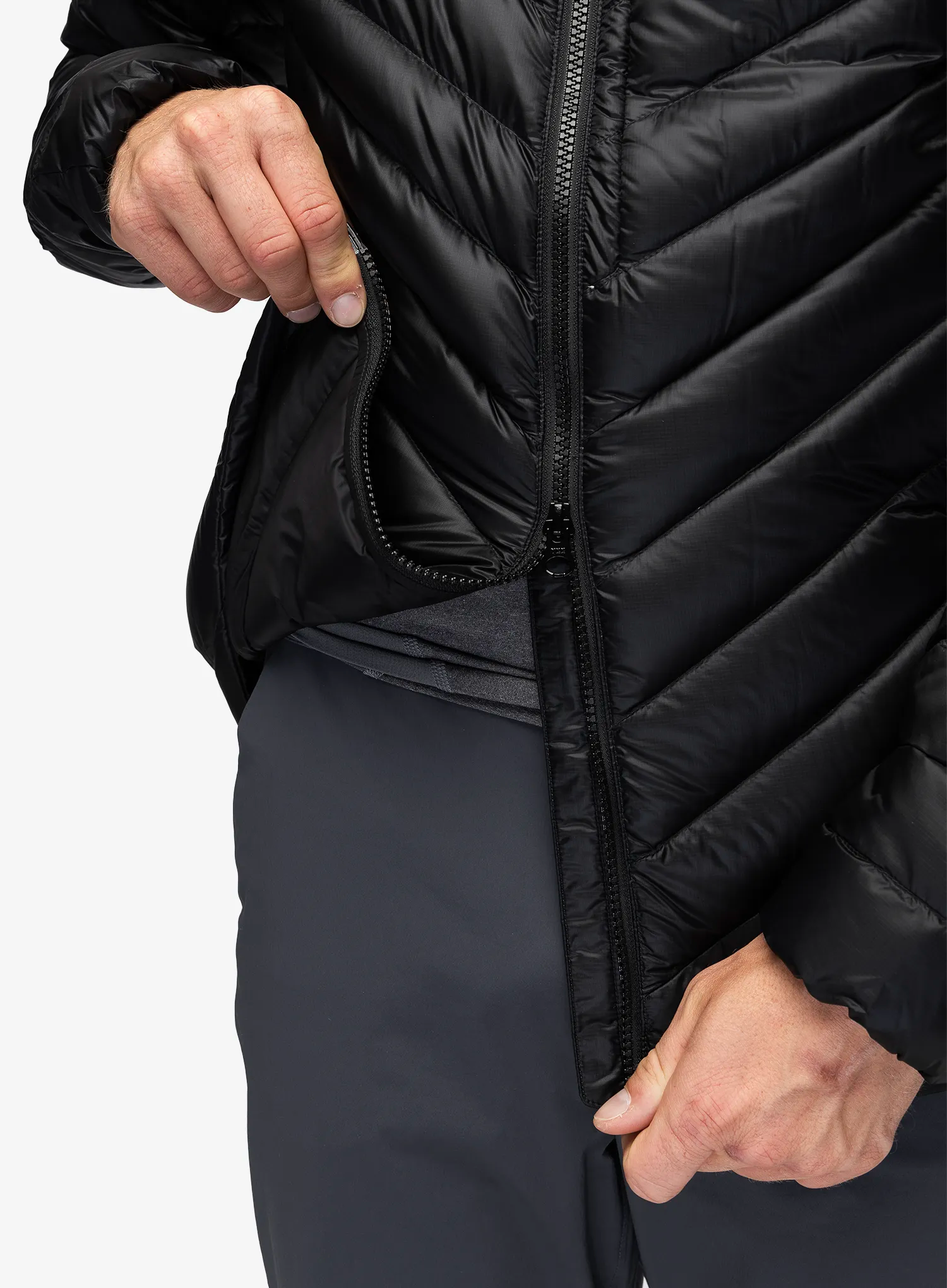 Péřová bunda Mammut Broad Peak IN Hooded Jacket - blk