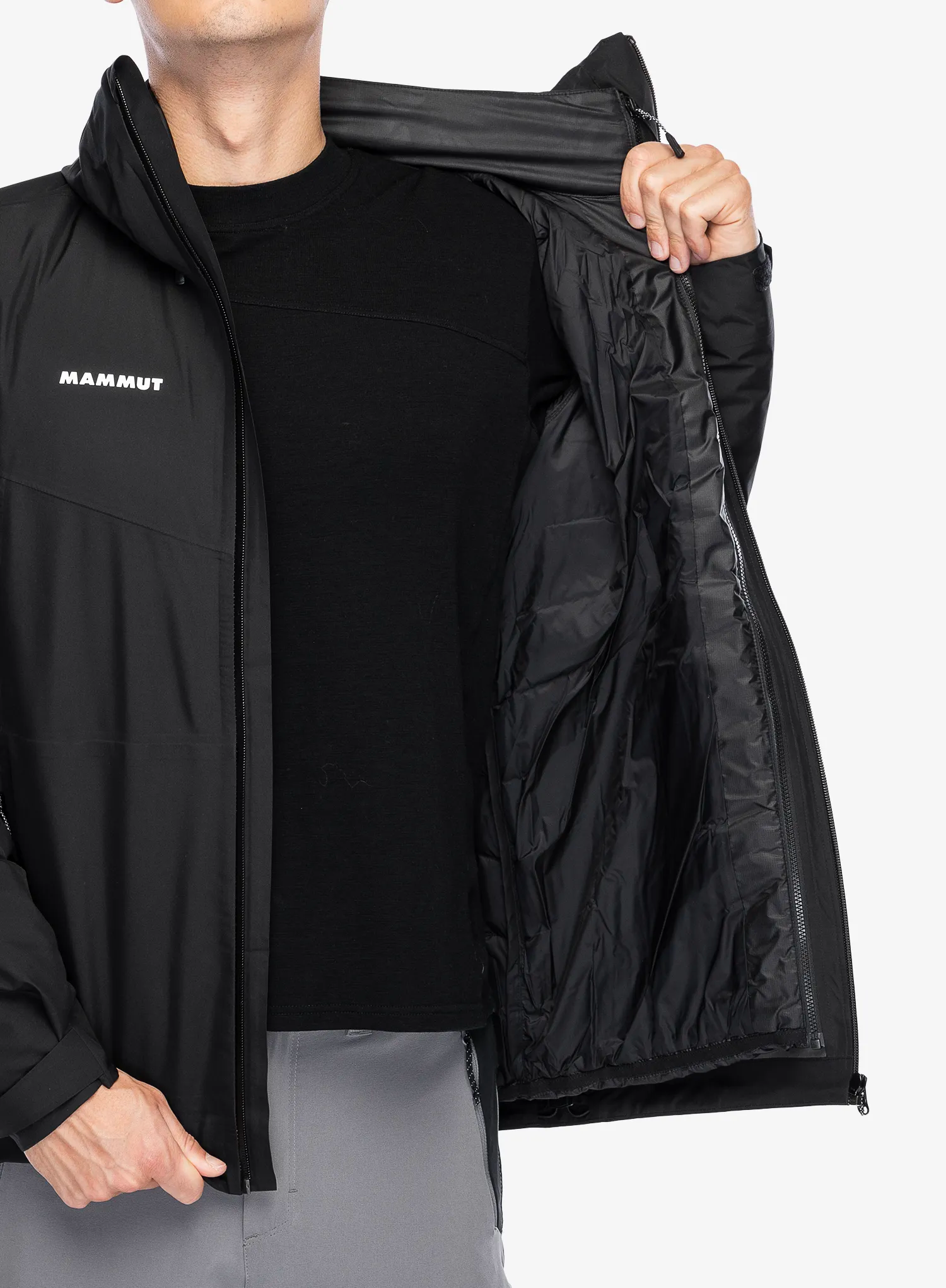 Bunda Mammut Convey 3in1 HS Hooded Jacket - black/black