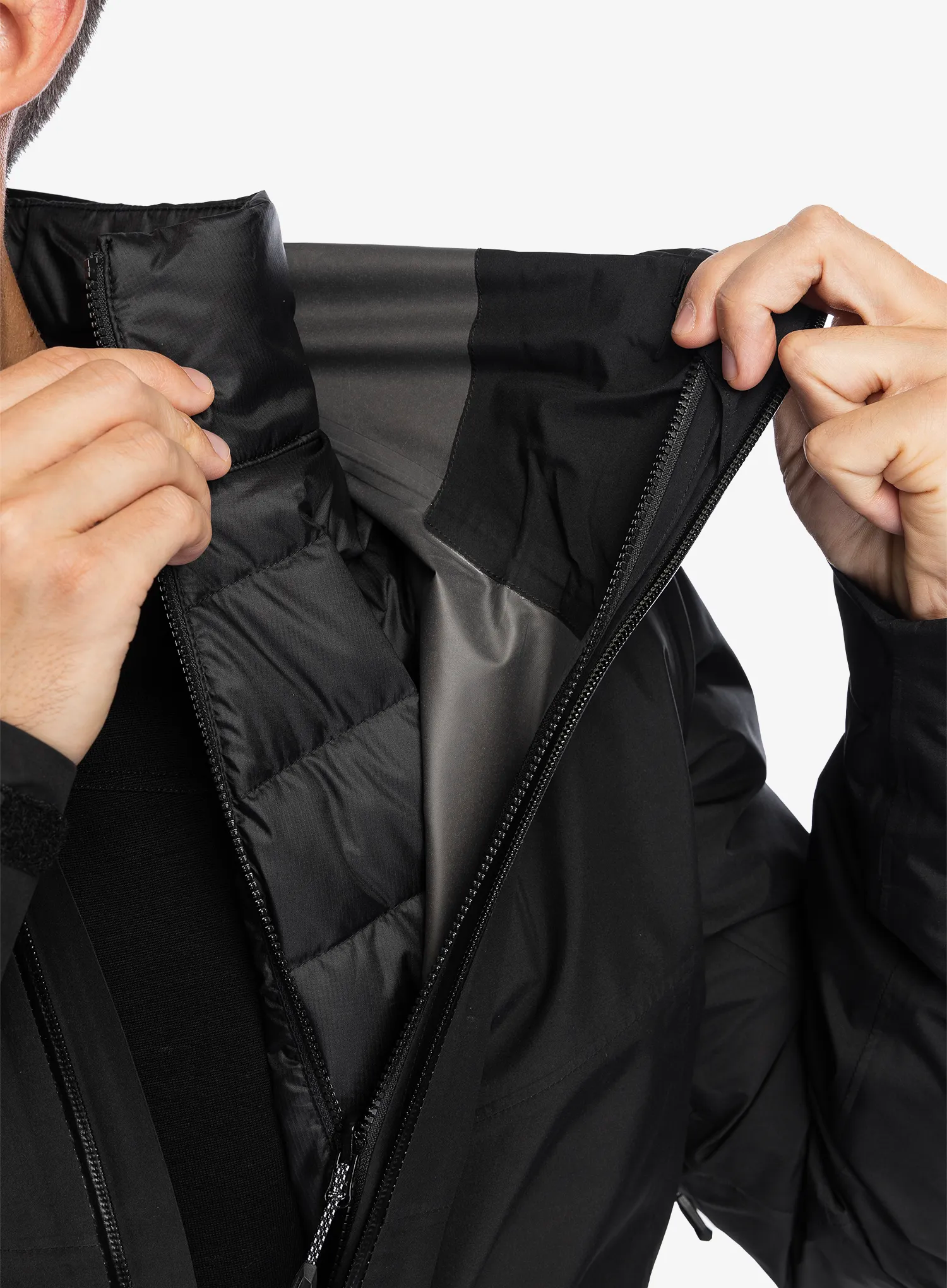 Bunda Mammut Convey 3in1 HS Hooded Jacket - black/black