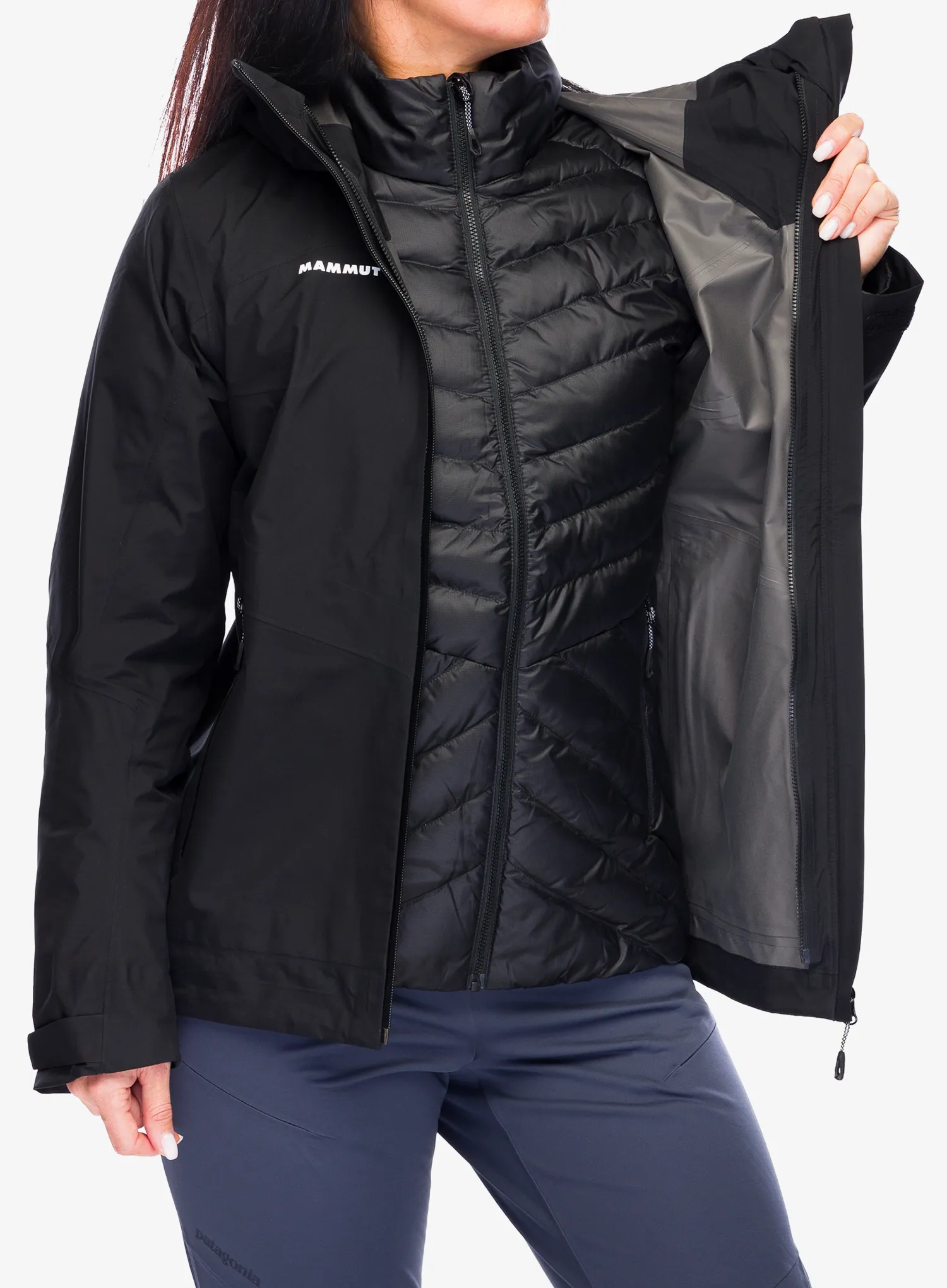 Dámská bunda Mammut Convey 3in1 HS Hooded Jacket - black/black