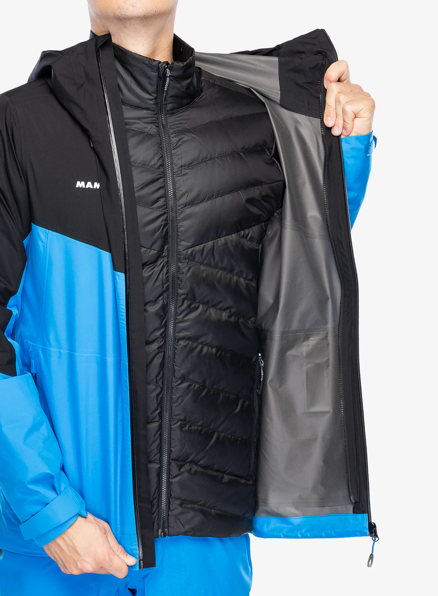 Bunda Mammut Convey 3in1 HS Hooded Jacket - glacier blue/black