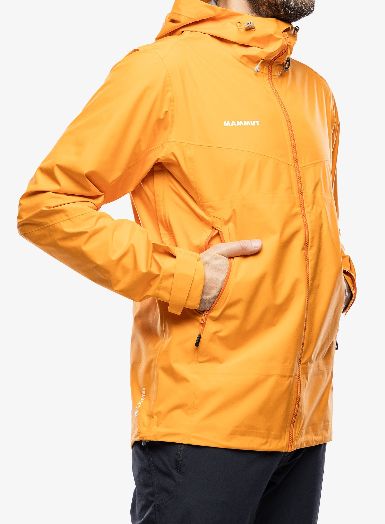 Pánská bunda do deště Mammut Convey Tour HS Hooded Jacket - tangerine