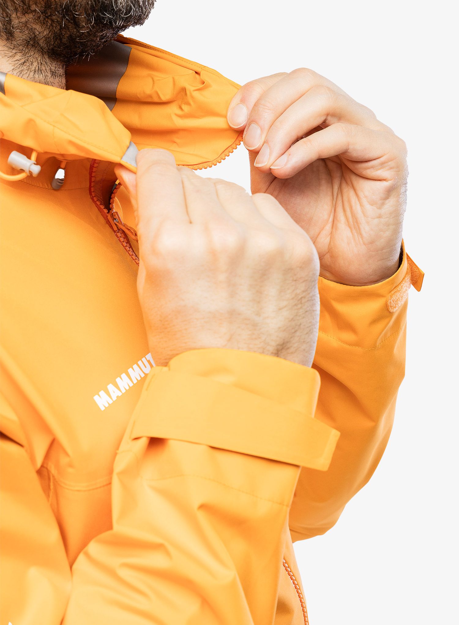 Pánská bunda do deště Mammut Convey Tour HS Hooded Jacket - tangerine