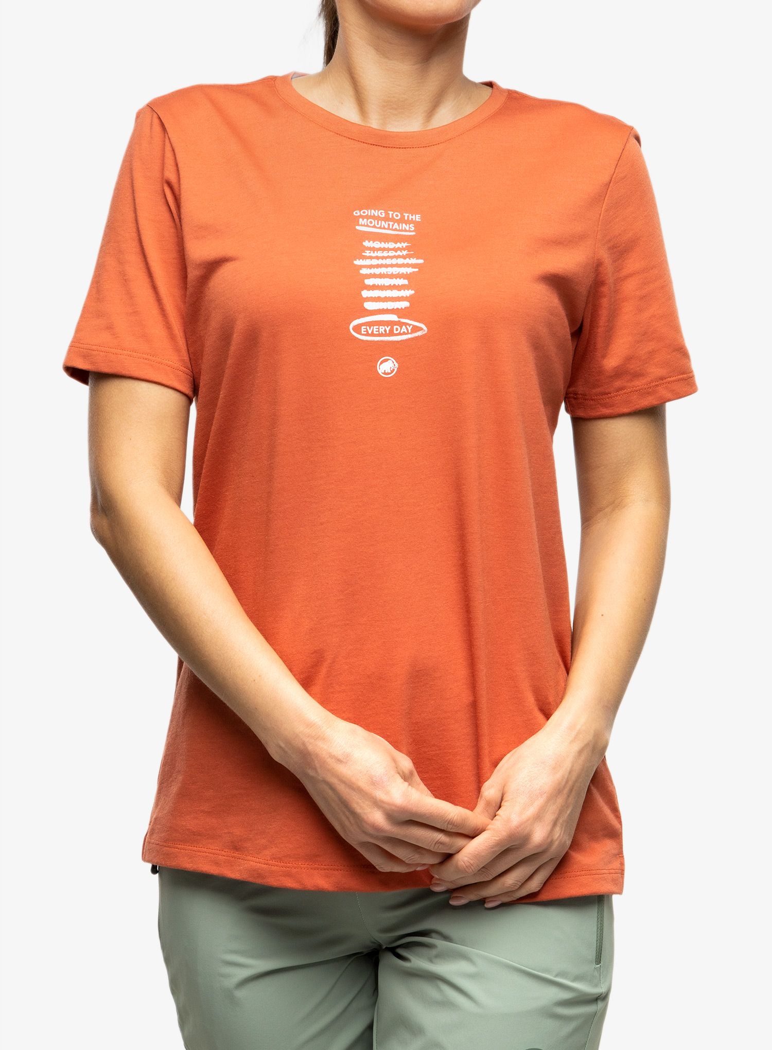 Dámské tričko s potiskem Mammut Core T-Shirt Every Day - terracotta