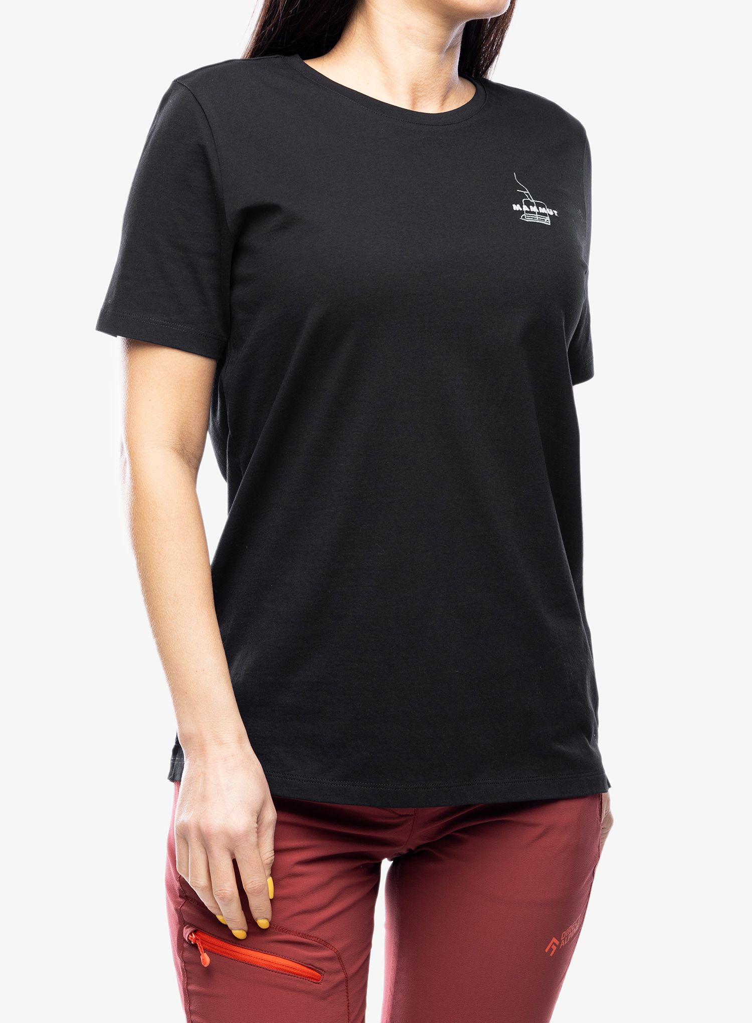 Bavlněné tričko dámské Mammut Core T-Shirt Snow - black