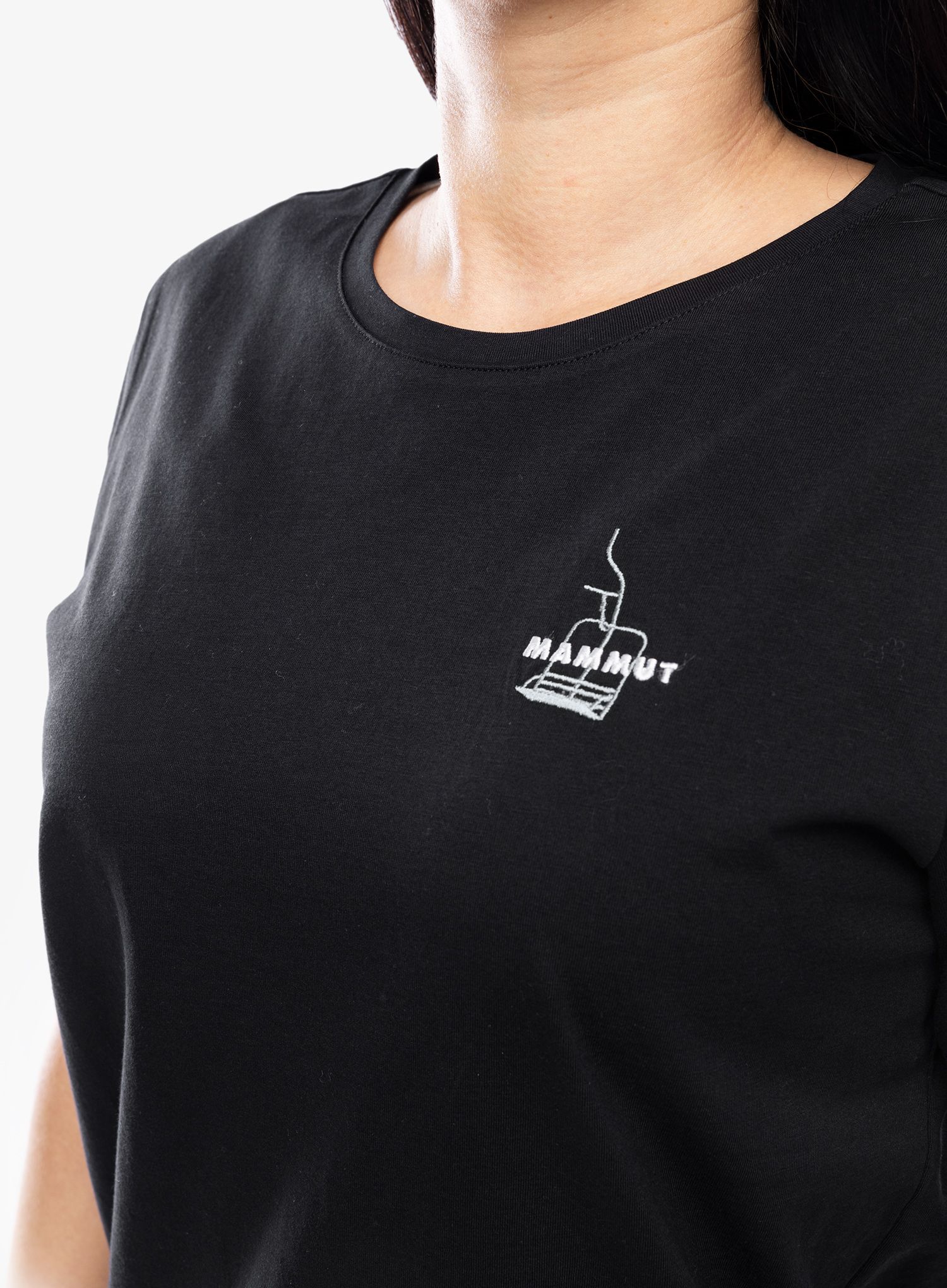 Bavlněné tričko dámské Mammut Core T-Shirt Snow - black
