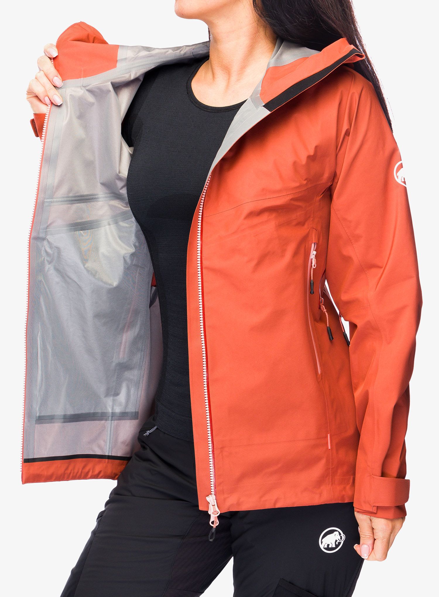 Dámská bunda na hory Mammut Crater IV HS Hooded Jacket - brick