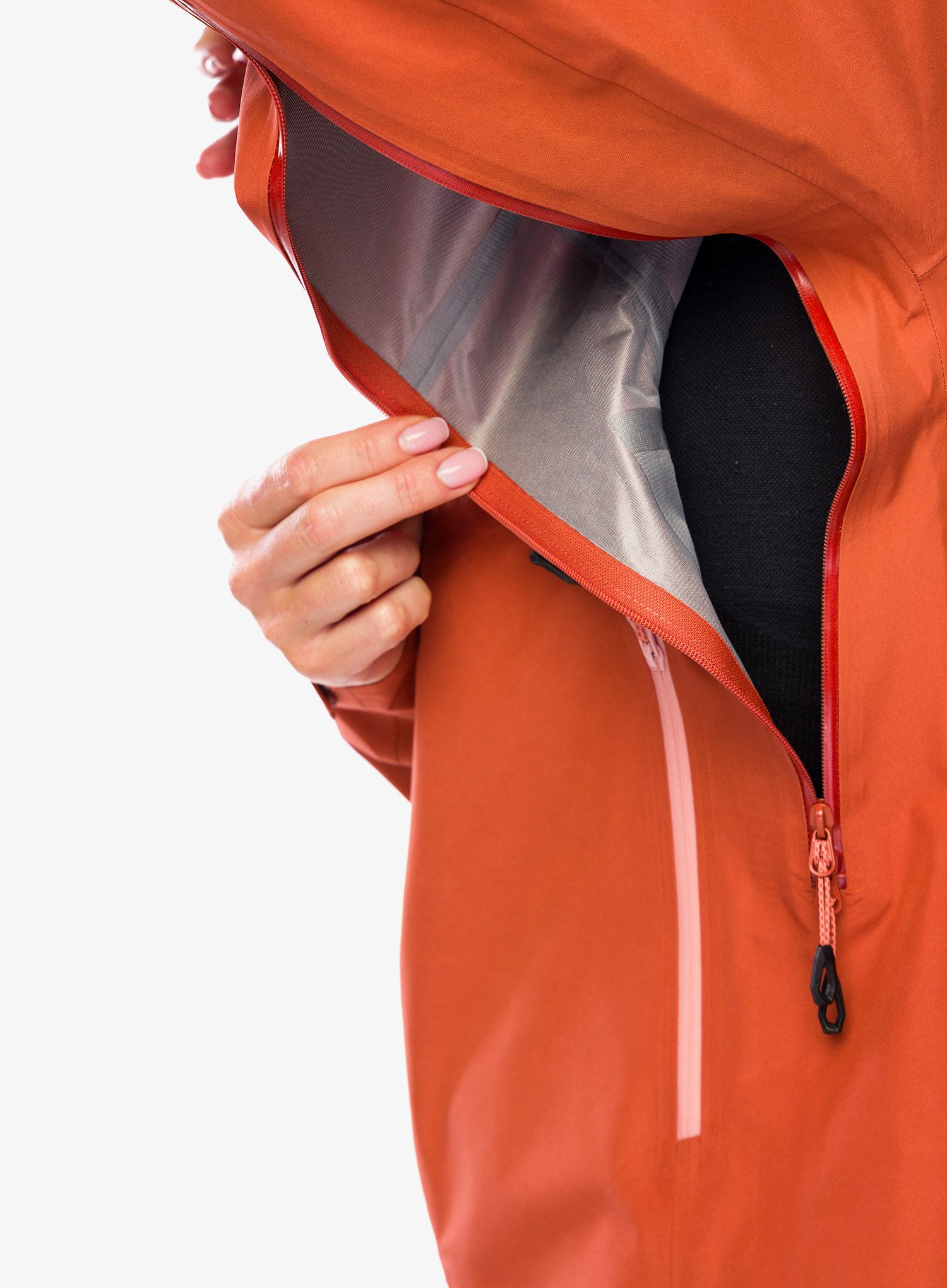 Dámská bunda na hory Mammut Crater IV HS Hooded Jacket - brick
