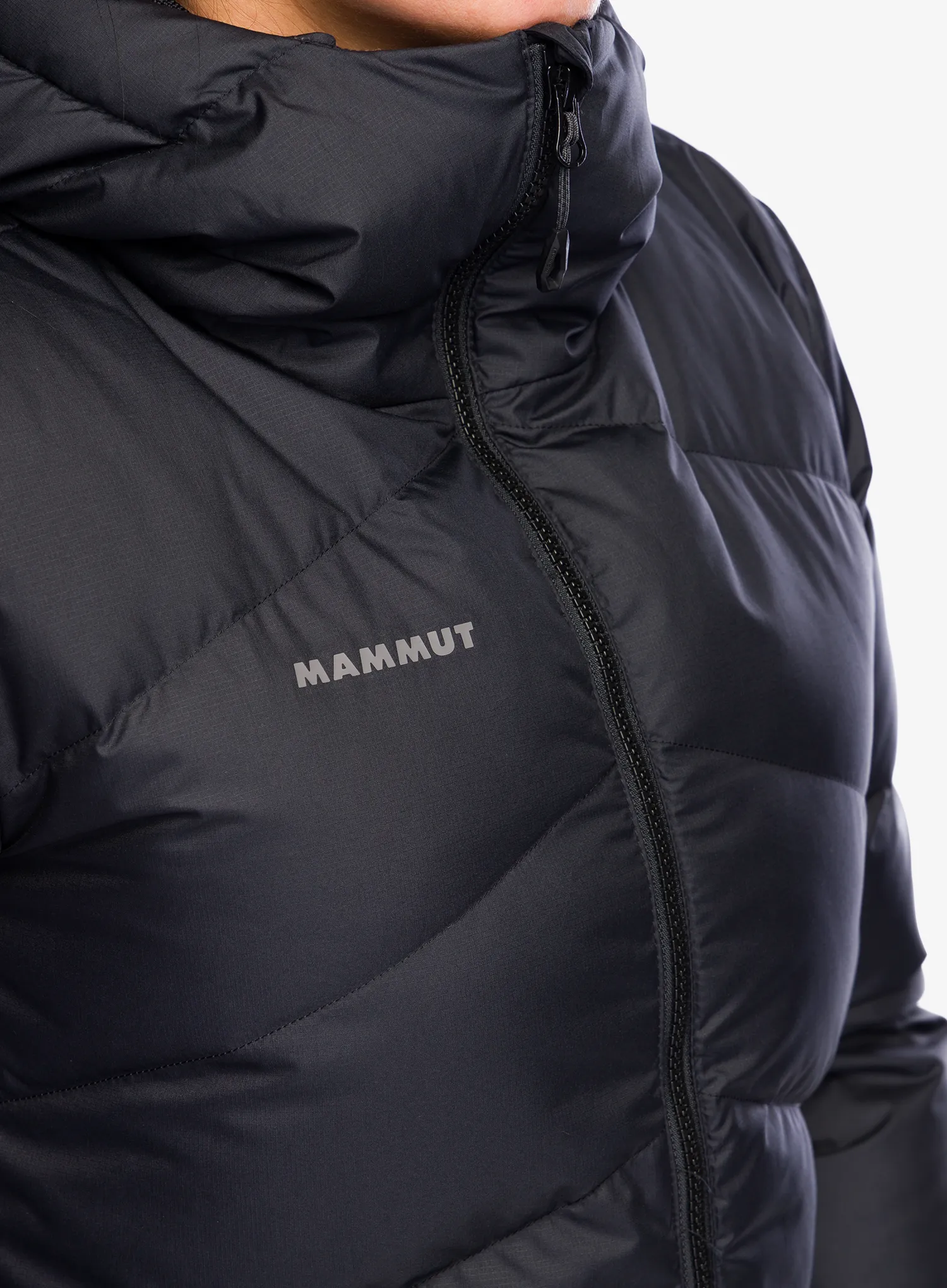 Dámský péřový kabát Mammut Fedoz IN Hooded Parka - black