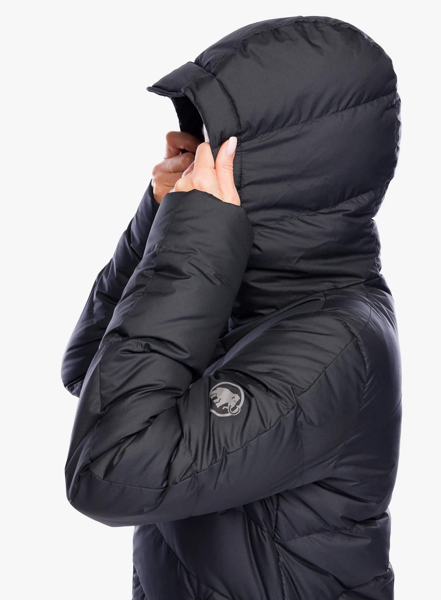 Dámský péřový kabát Mammut Fedoz IN Hooded Parka - black