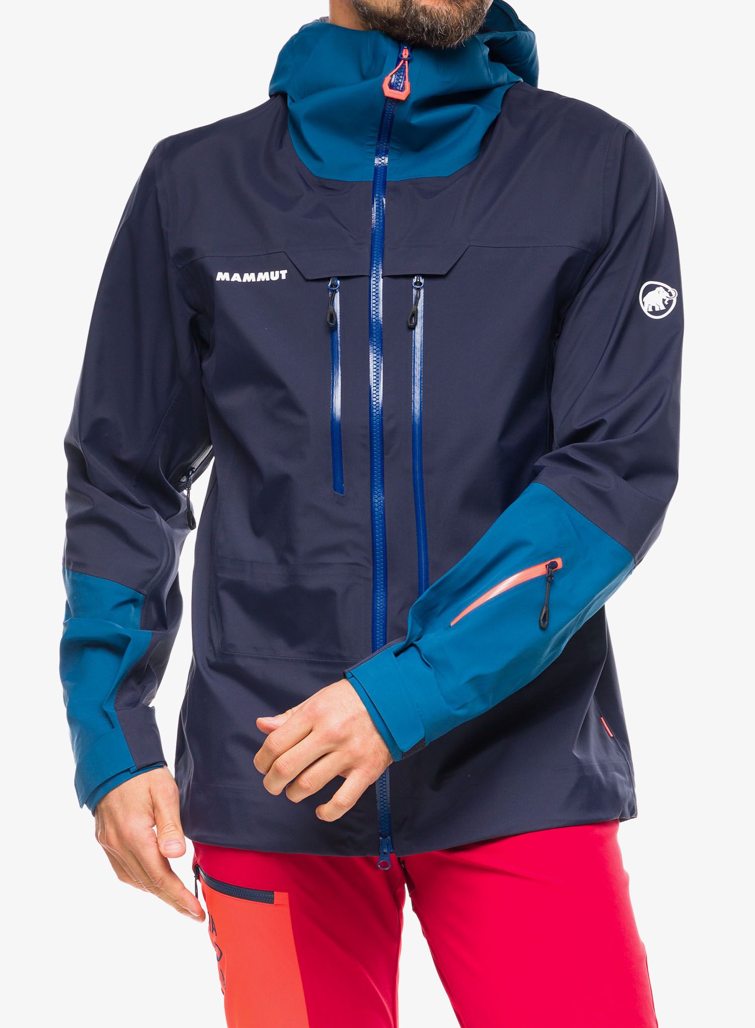 Lyžařská bunda Mammut Haldigrat Air HS Hooded Jacket - marine/deep ice