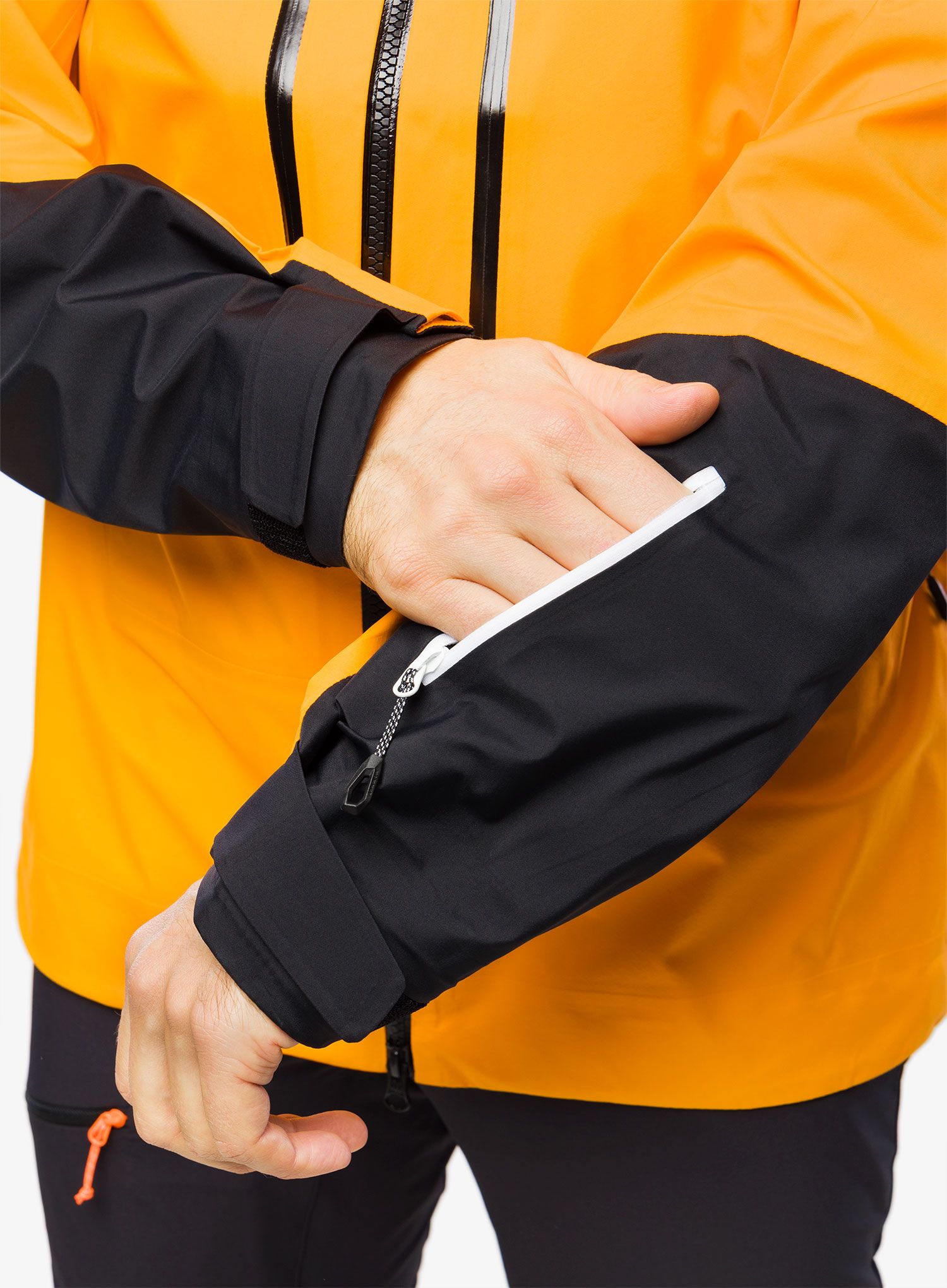 Bunda na lyže Mammut Haldigrat Air HS Hooded Jacket - tangerine/black