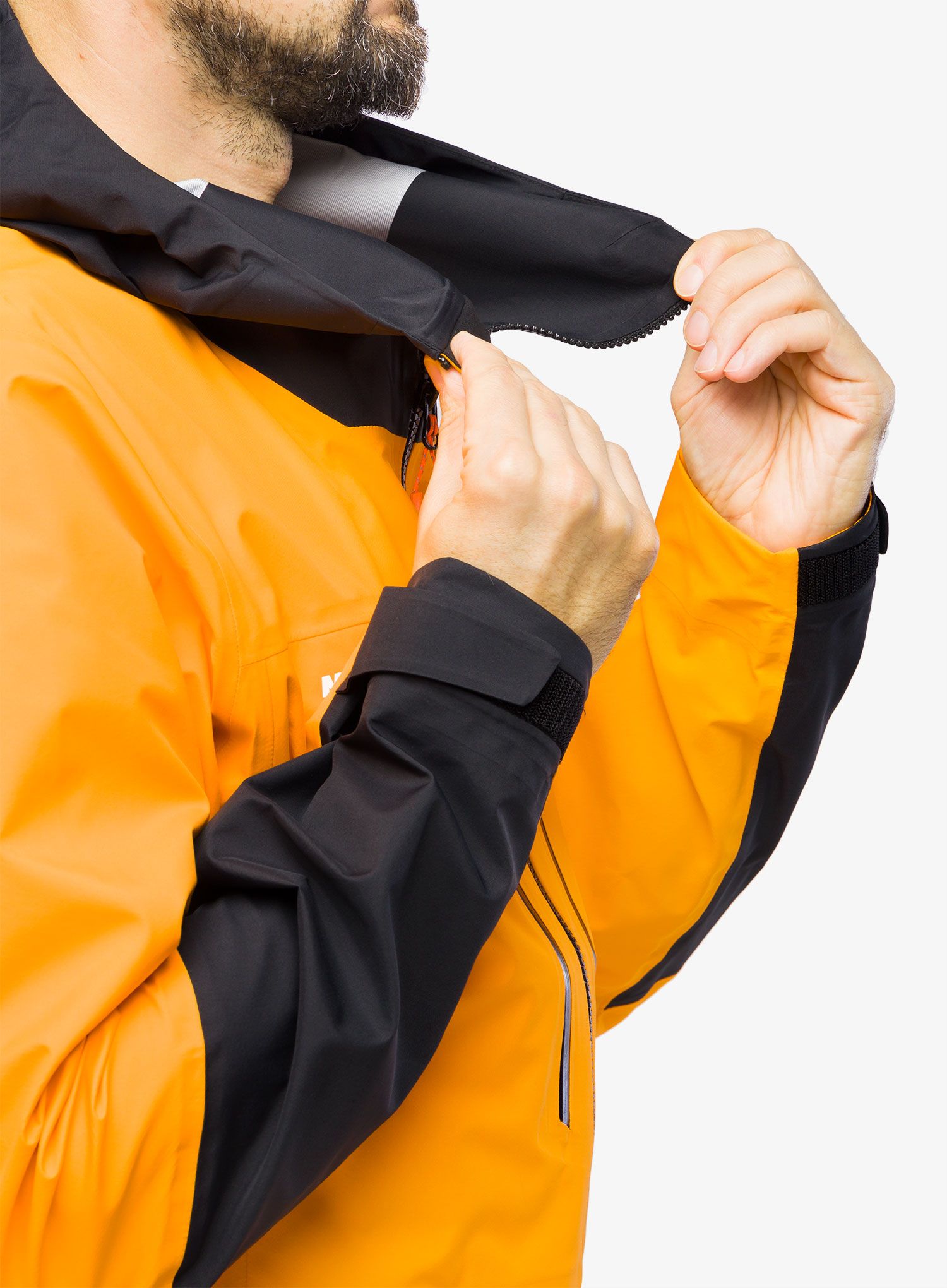 Bunda na lyže Mammut Haldigrat Air HS Hooded Jacket - tangerine/black