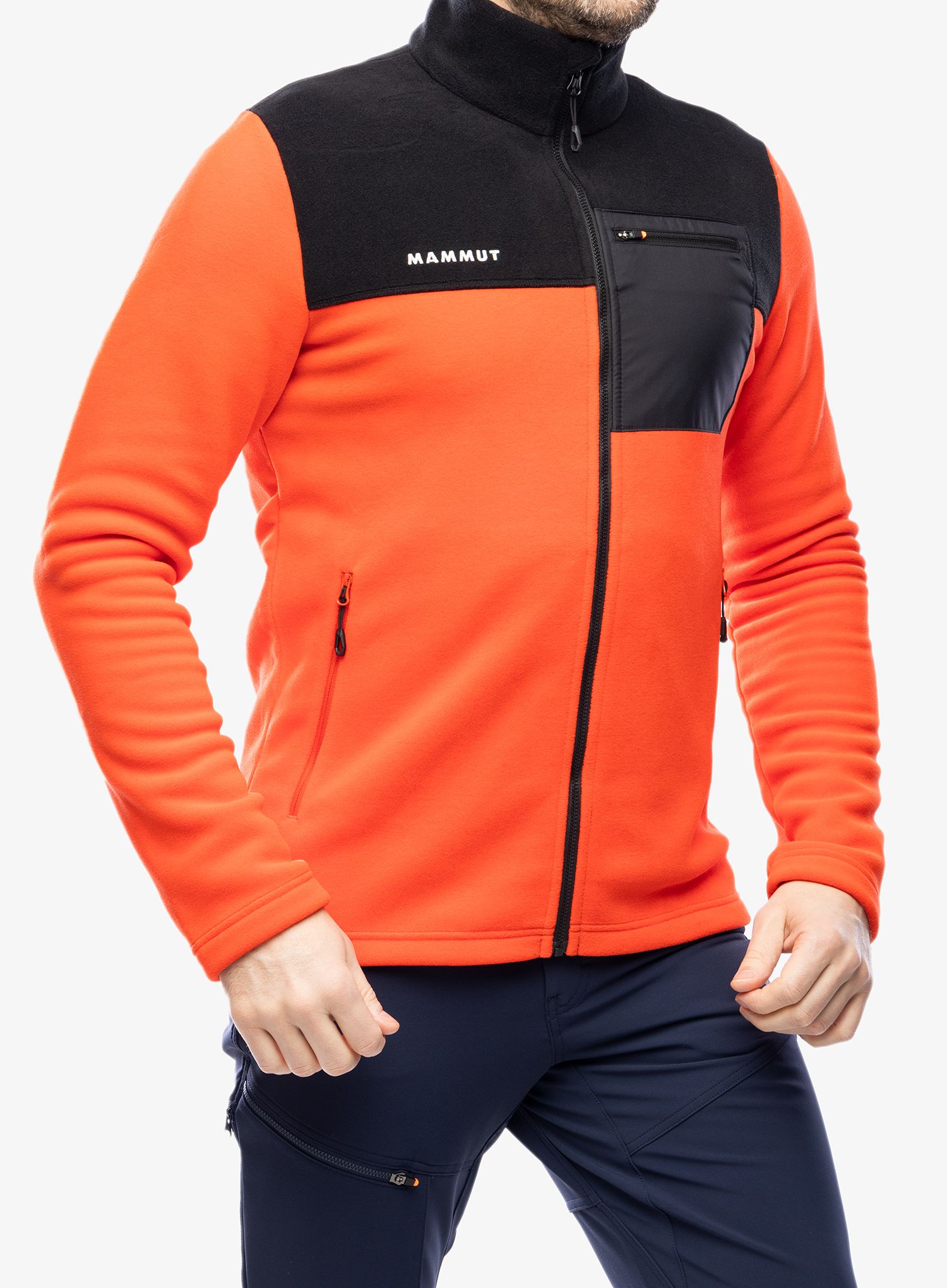 Fleecová bunda Mammut Innominata ML Jacket - mammut red/black