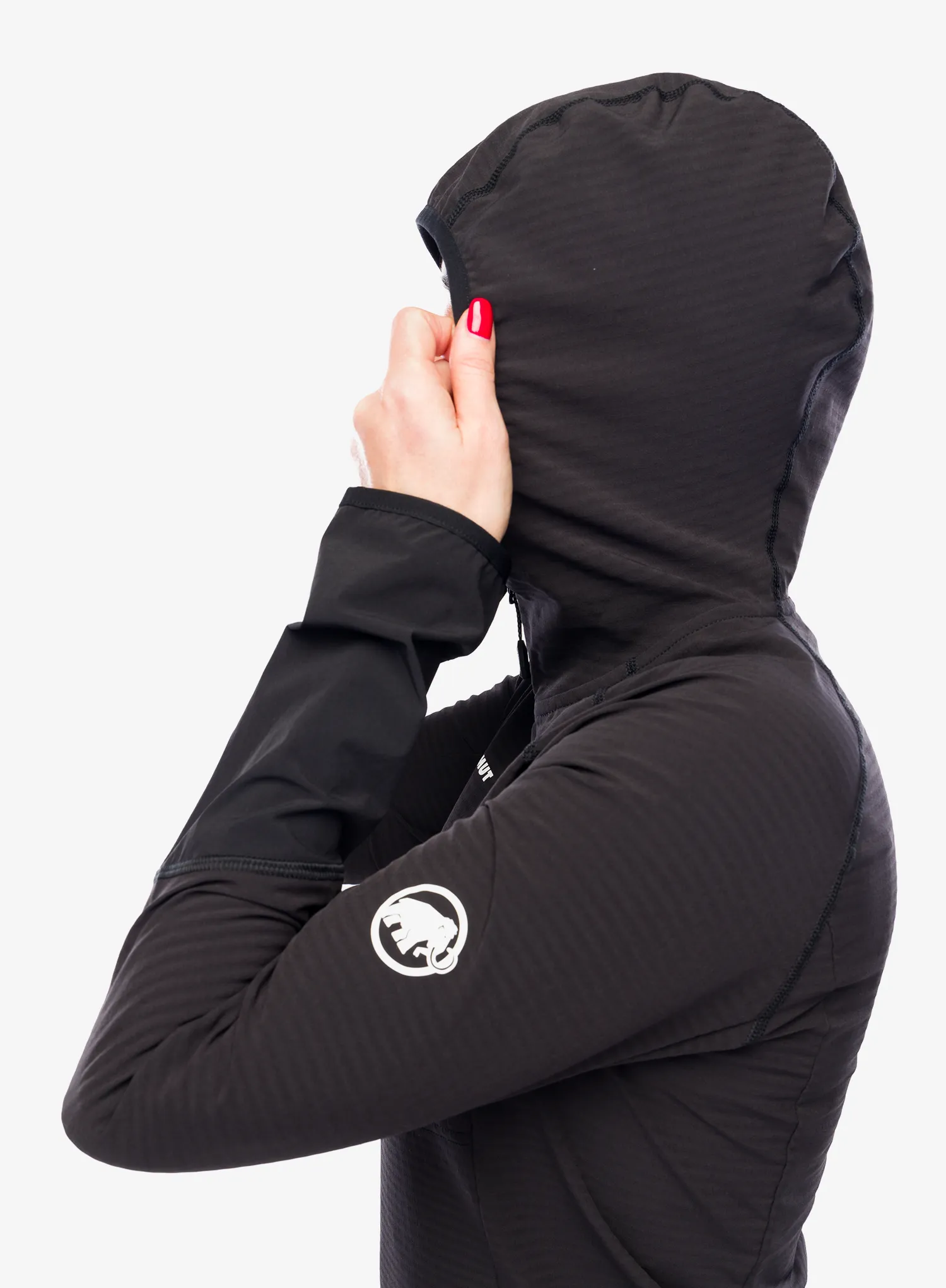 Dámská mikina s kapucí Mammut Madris Light ML Half Zip Hoody - black