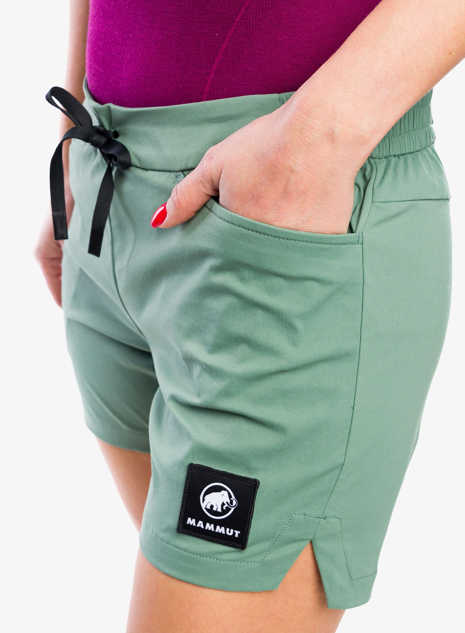 Kraťasy dámské Mammut Massone Light Shorts - dark jade
