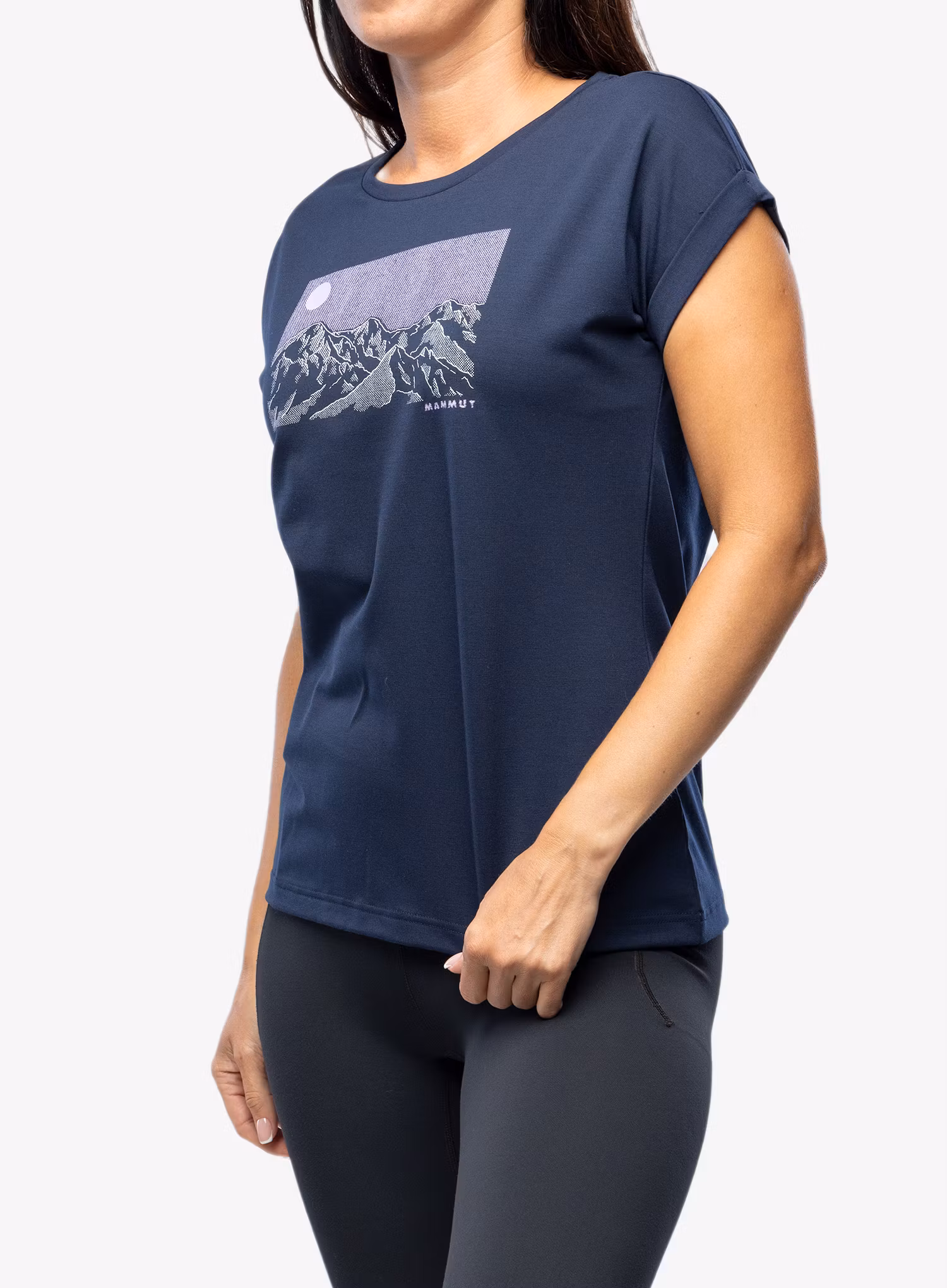 Dámské rychleschnoucí triko Mammut Mountain T-Shirt Trilogy - marine