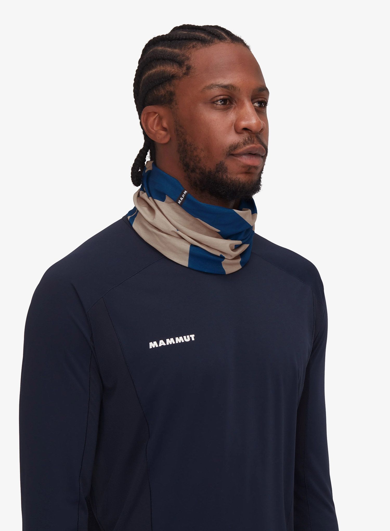 Multifunkční šátek Mammut Neck Gaiter Logo - deep ice/savannah