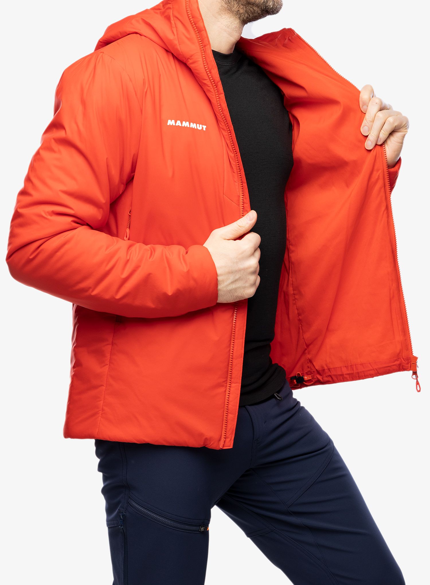 Zateplená bunda Mammut Rime IN Flex Hooded Jacket - mammut red