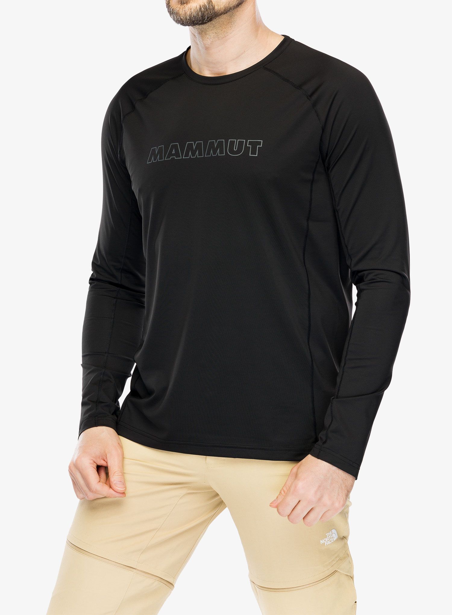 Mikina Mammut Selun FL Longsleeve Logo - black