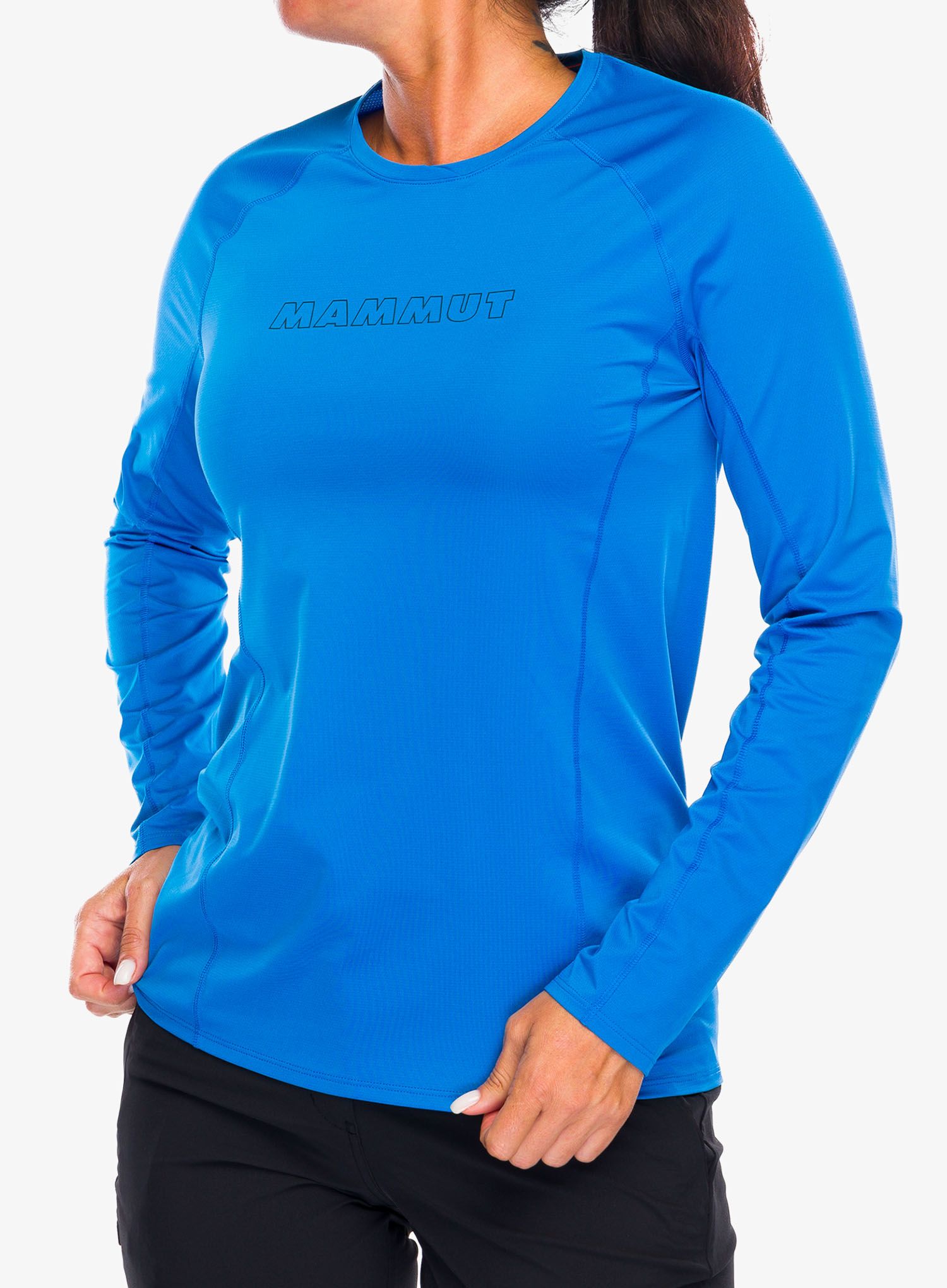 Dámská mikina bez kapuce Mammut Selun FL Longsleeve Logo - glacier blue