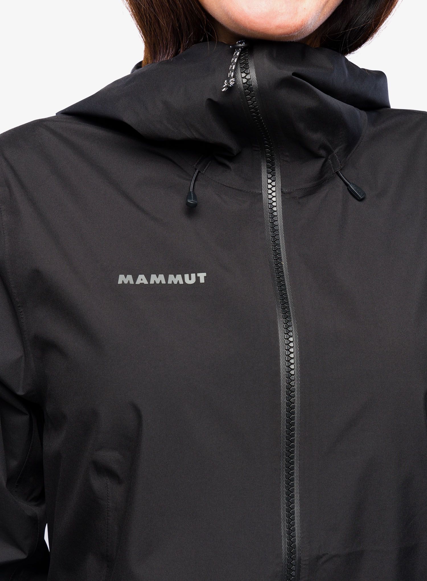 Dámský kabát Mammut Seon Pac HS Hooded Parka - black/black