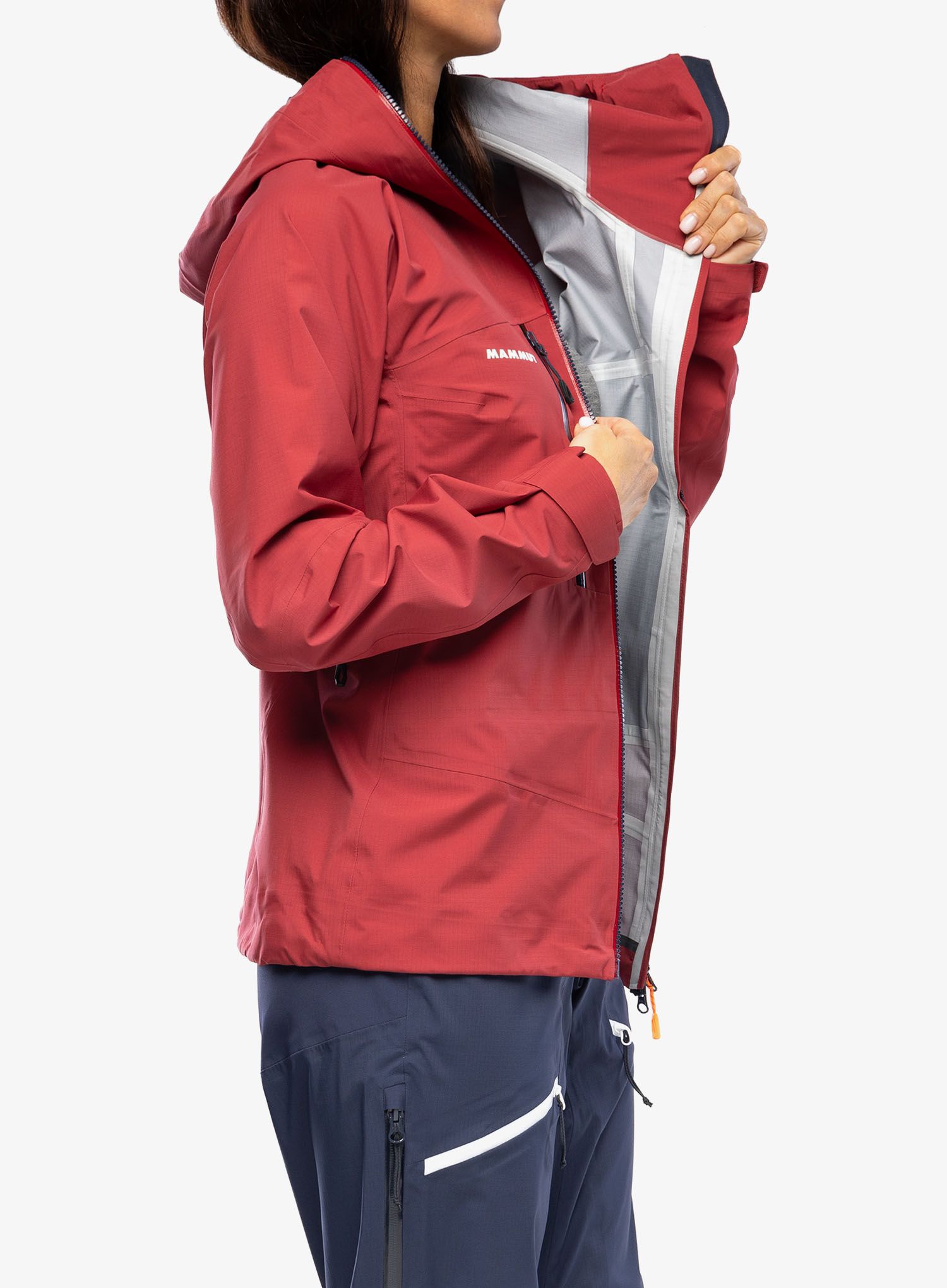 Dámská nepromokavá bunda s membránou Mammut Taiss HS Hooded Jacket - blood red