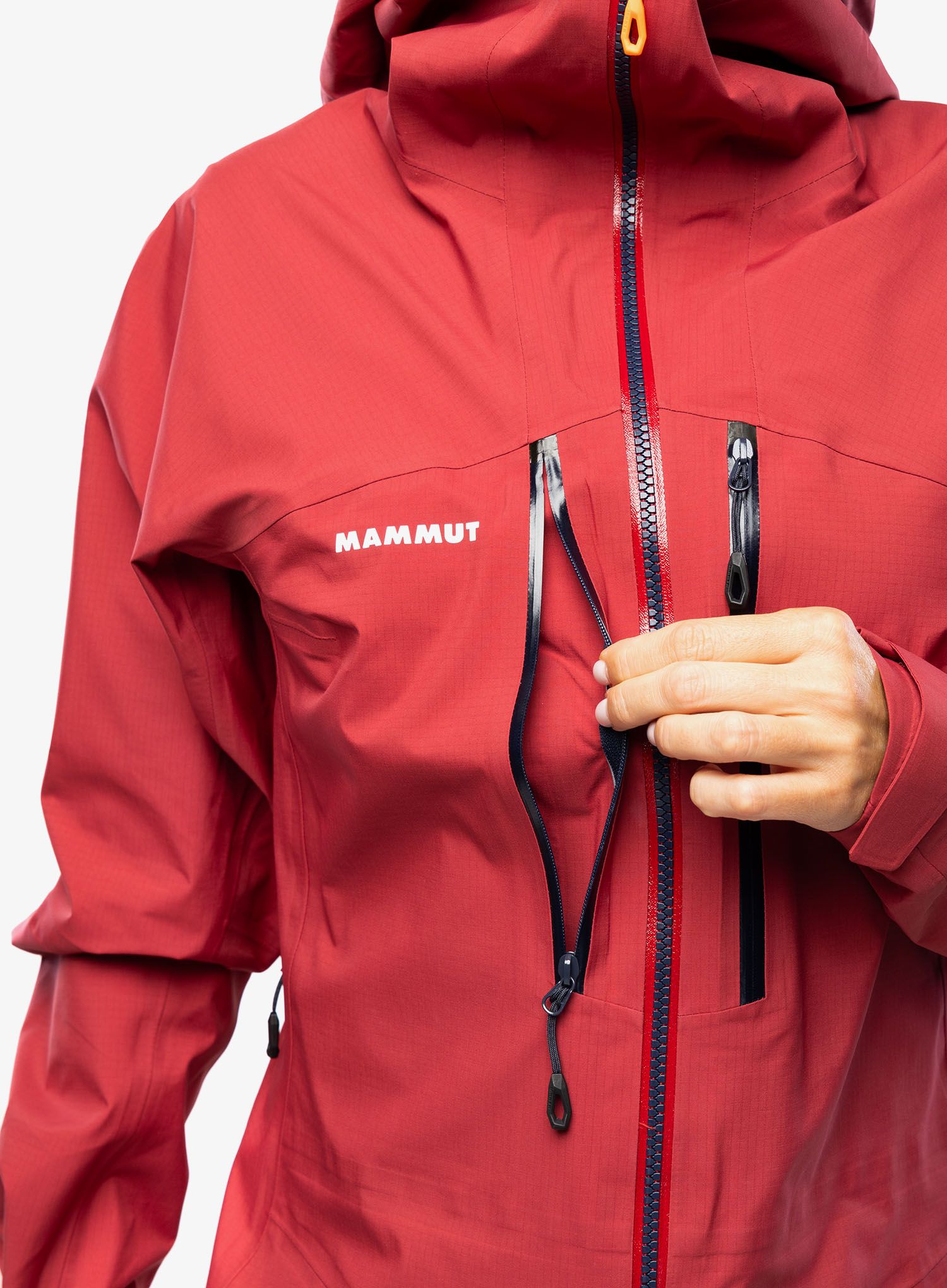 Dámská nepromokavá bunda s membránou Mammut Taiss HS Hooded Jacket - blood red