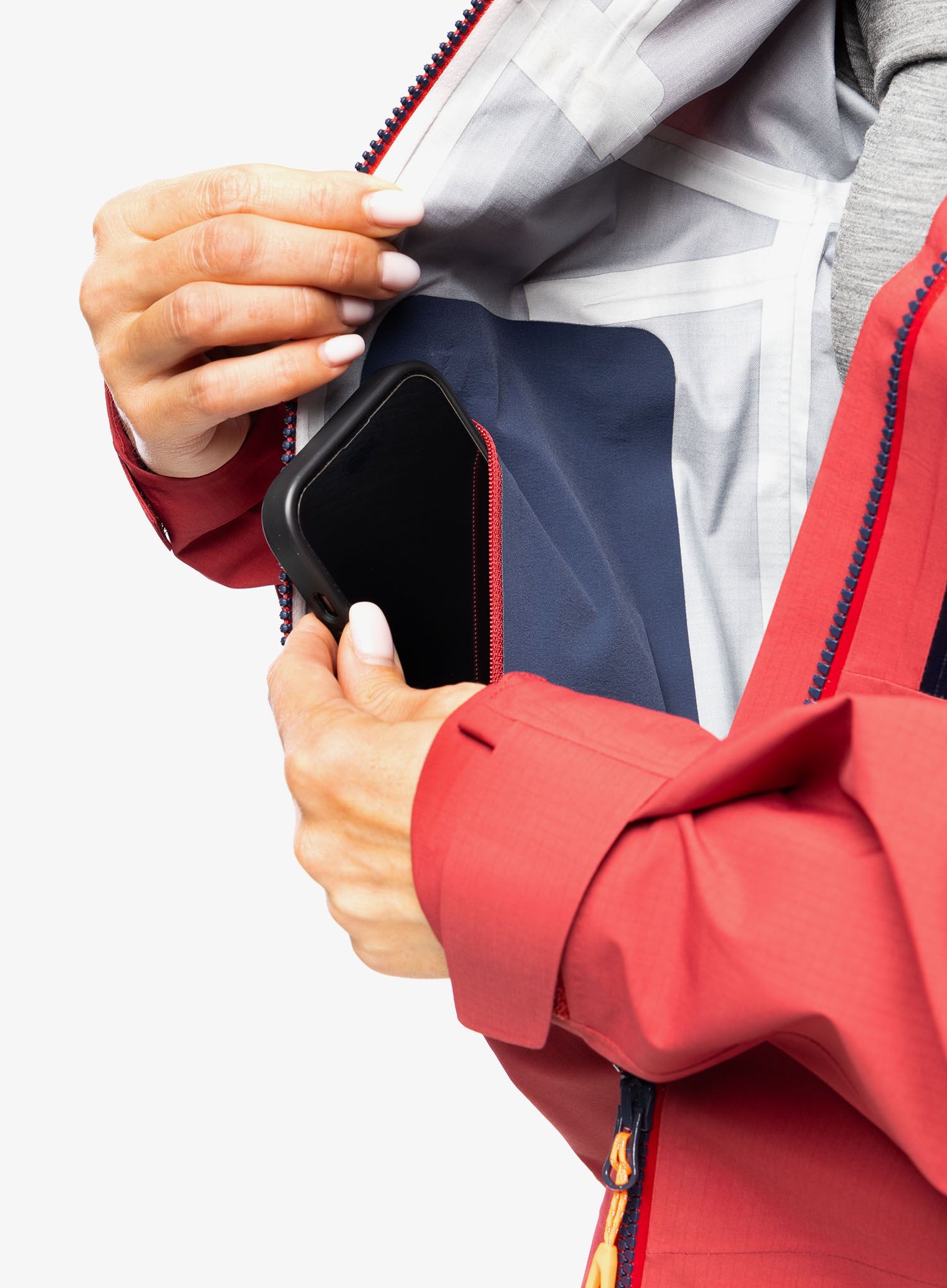 Dámská nepromokavá bunda s membránou Mammut Taiss HS Hooded Jacket - blood red