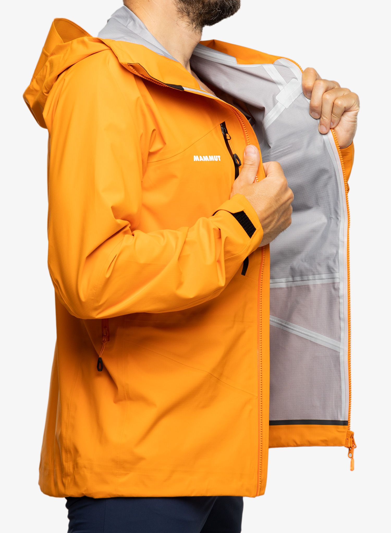 Membránová bunda Mammut Taiss HS Hooded Jacket - dark tangerine