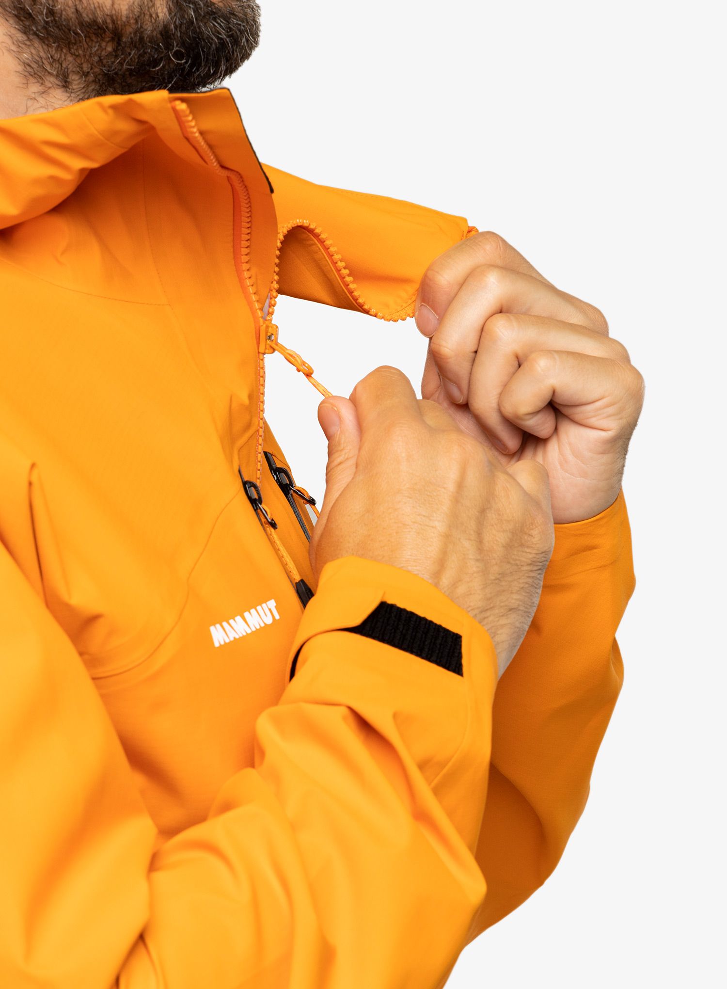 Membránová bunda Mammut Taiss HS Hooded Jacket - dark tangerine