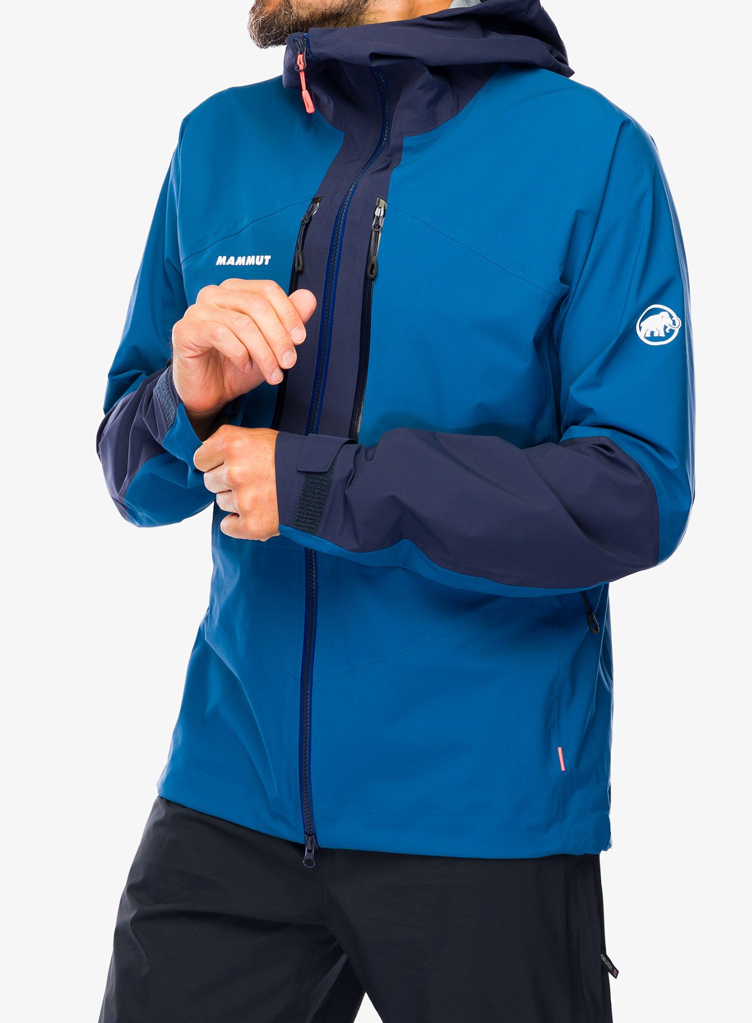 Bunda s membránou Mammut Taiss HS Hooded Jacket - deep ice/marine