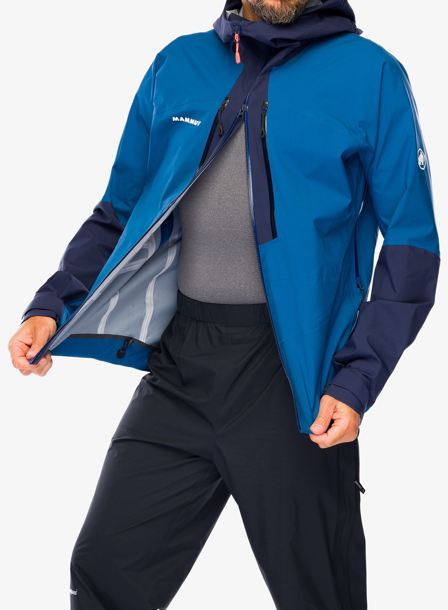 Bunda s membránou Mammut Taiss HS Hooded Jacket - deep ice/marine
