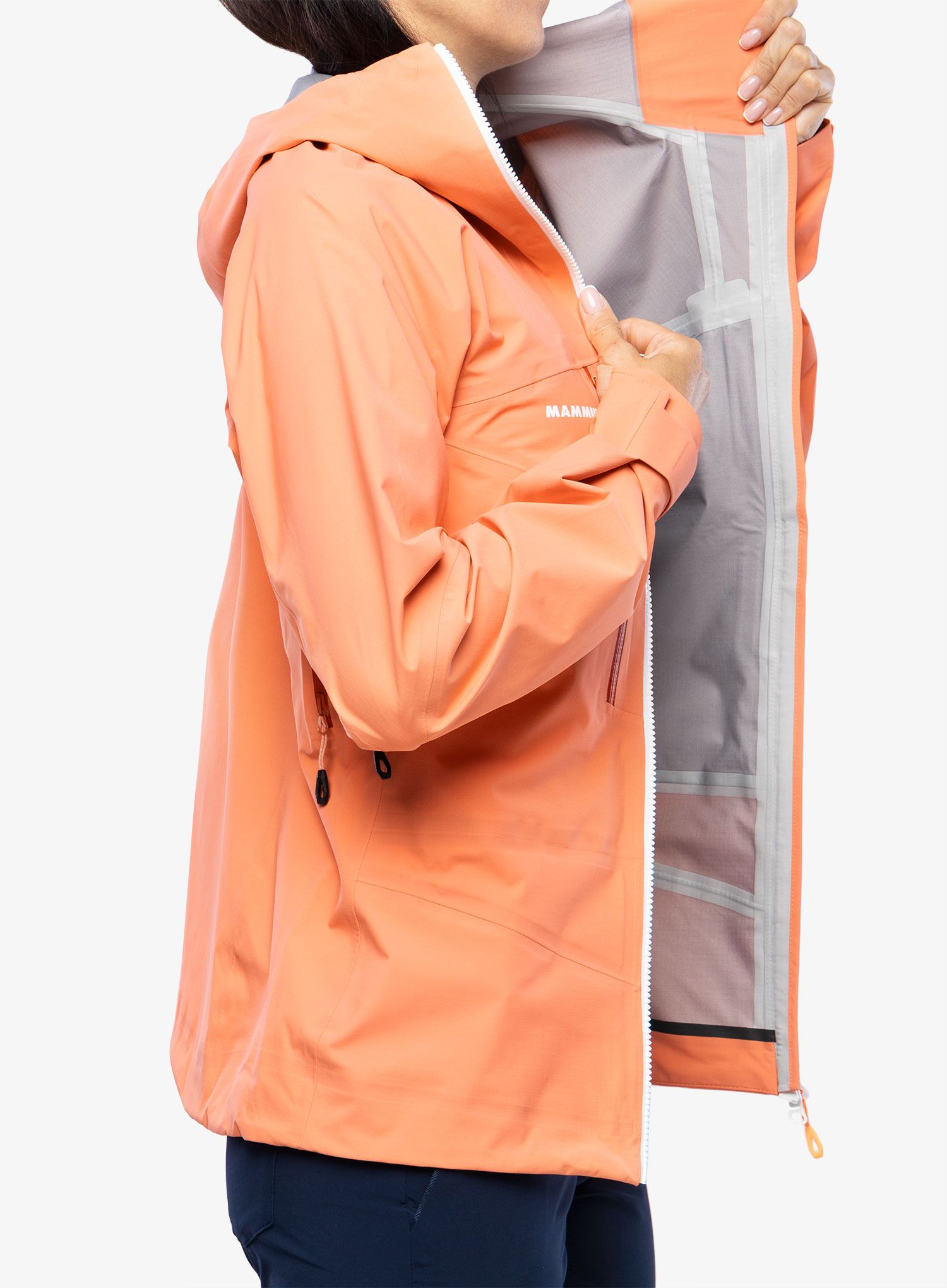 Dámská nepromokavá bunda s membránou Mammut Taiss HS Hooded Jacket - salmon