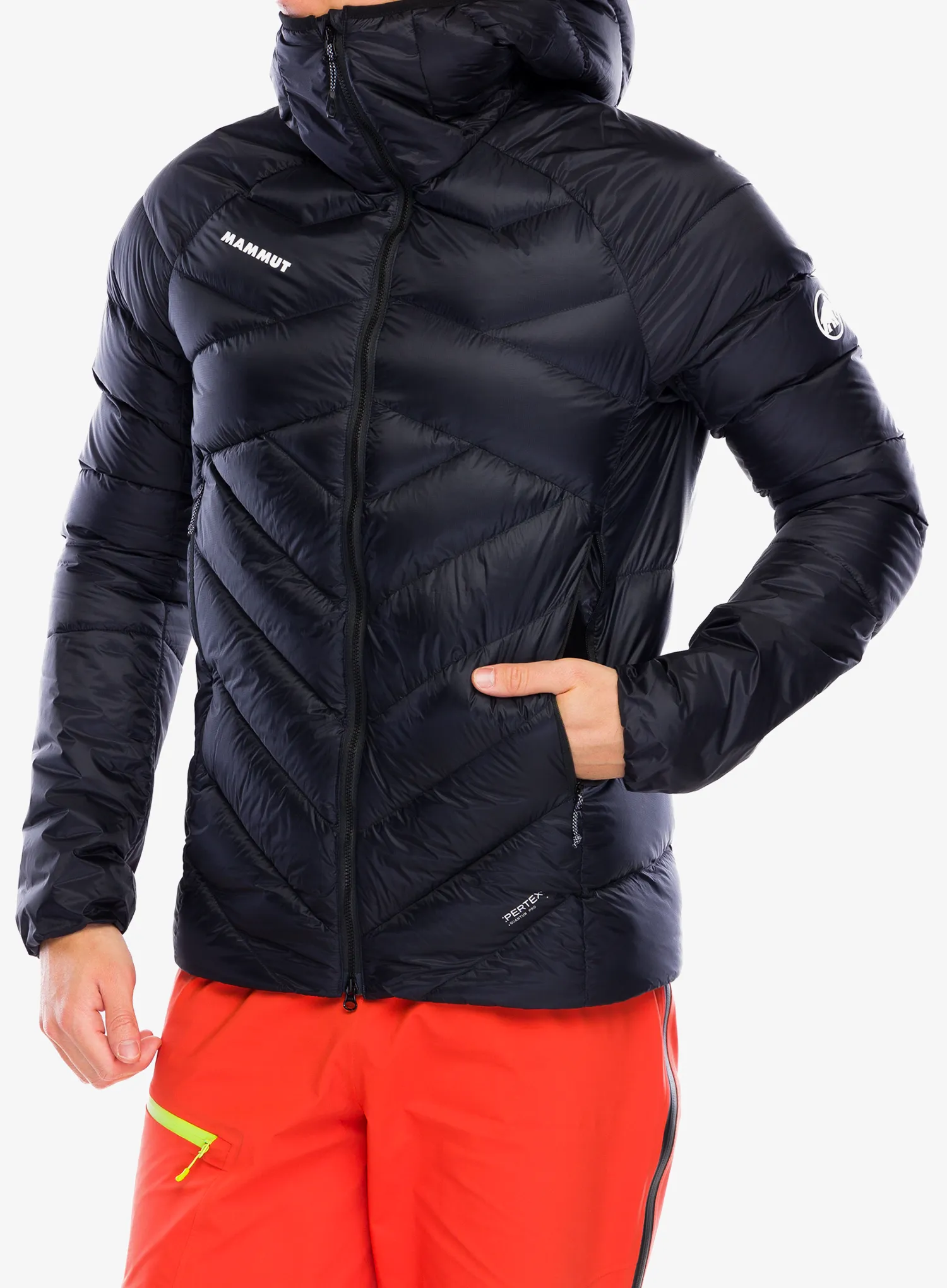 Péřová bunda Mammut Taiss IN Hooded Jacket - blk