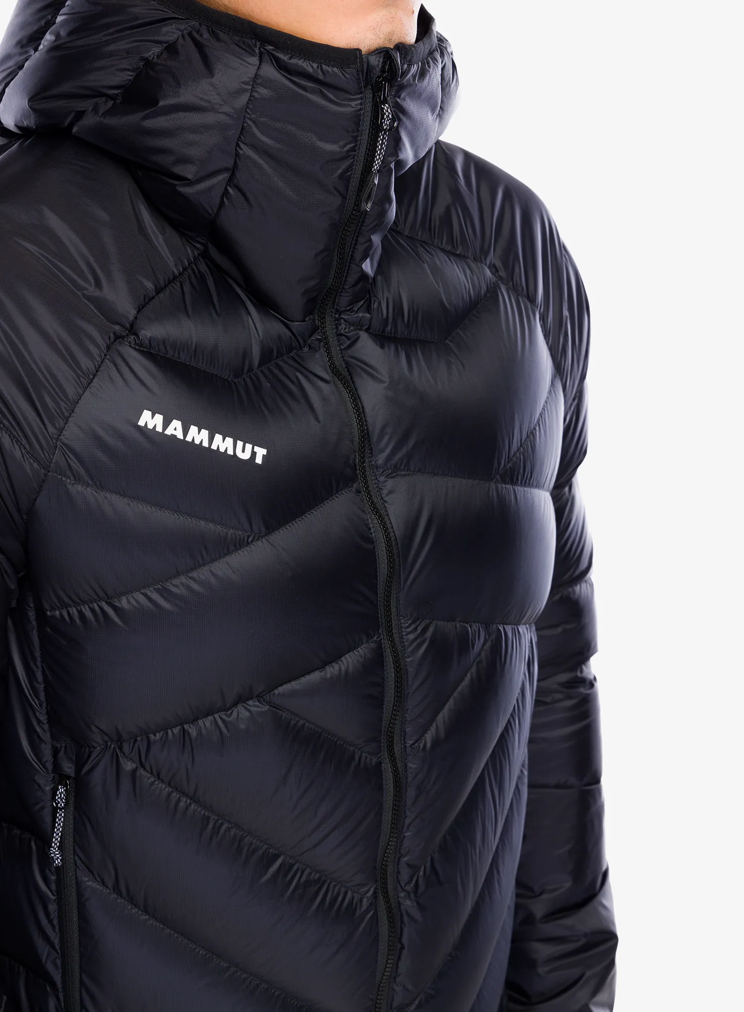 Péřová bunda Mammut Taiss IN Hooded Jacket - blk