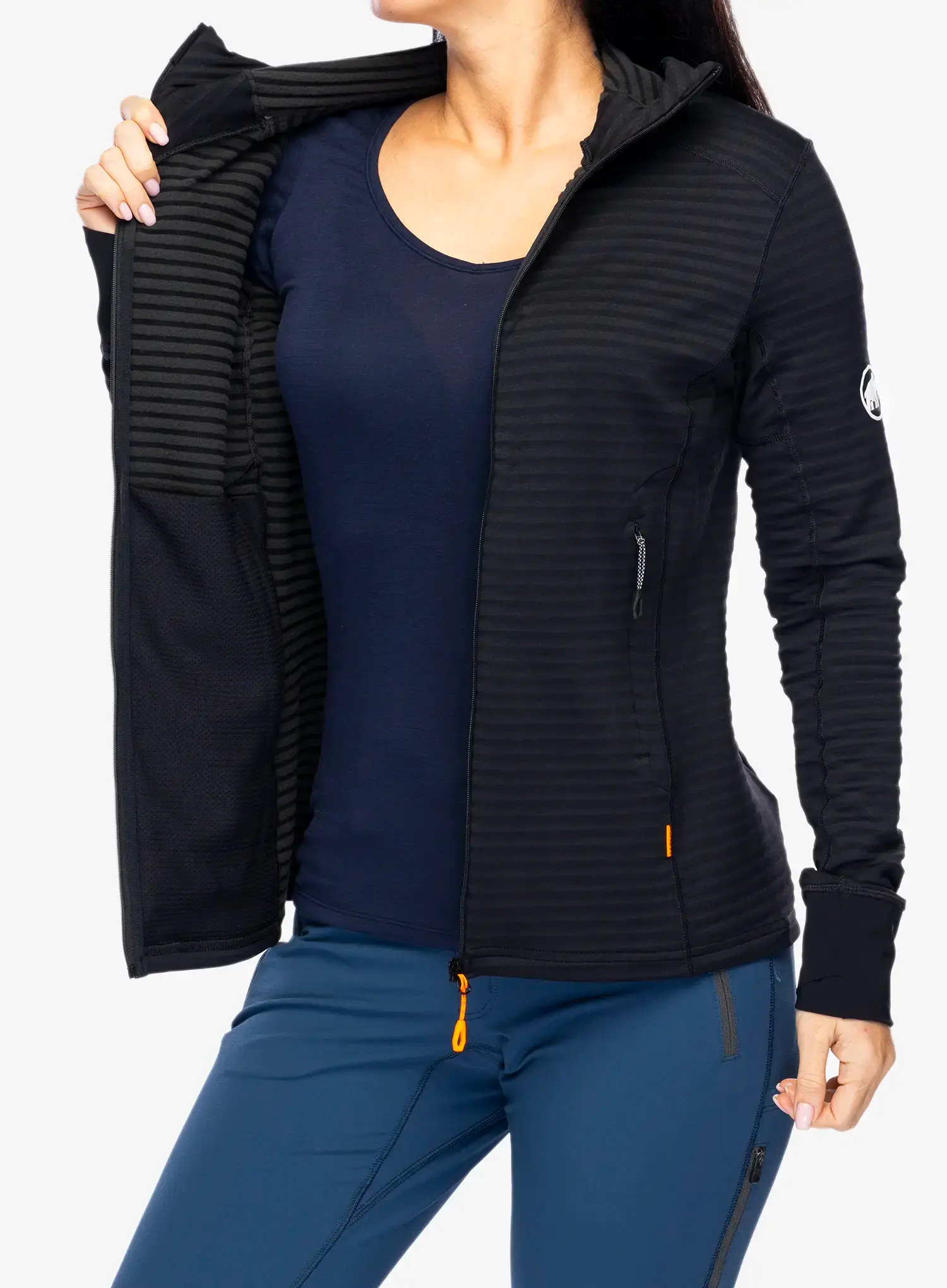 Outdoor mikina dámská Mammut Taiss Light ML Hooded Jacket - black