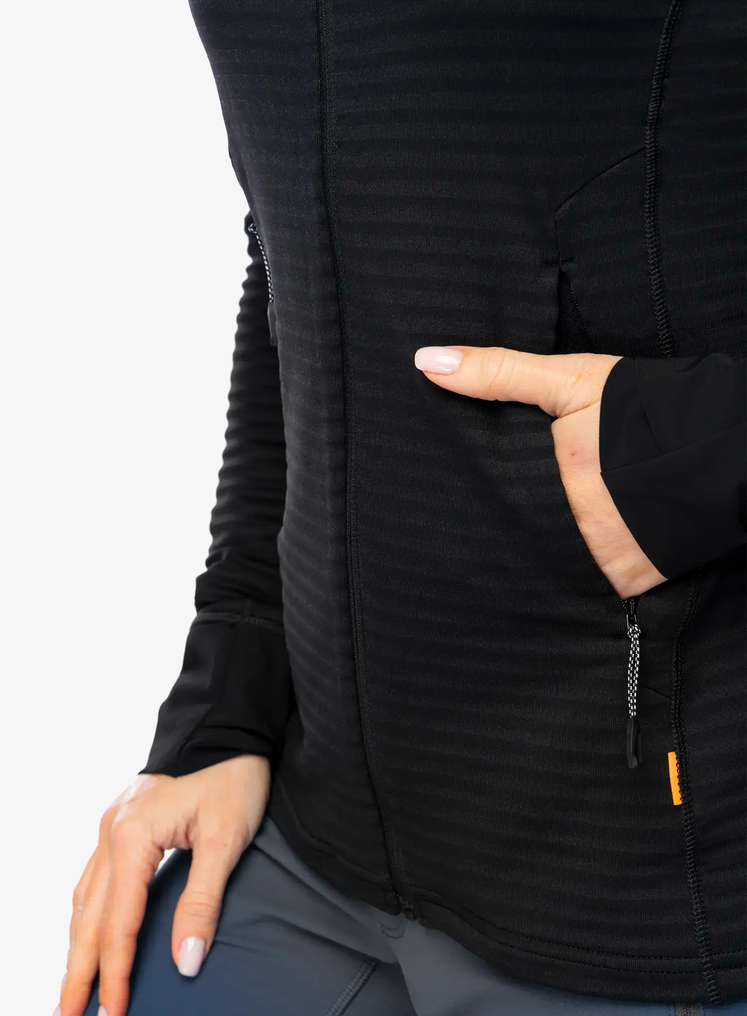Outdoor mikina dámská Mammut Taiss Light ML Hooded Jacket - black