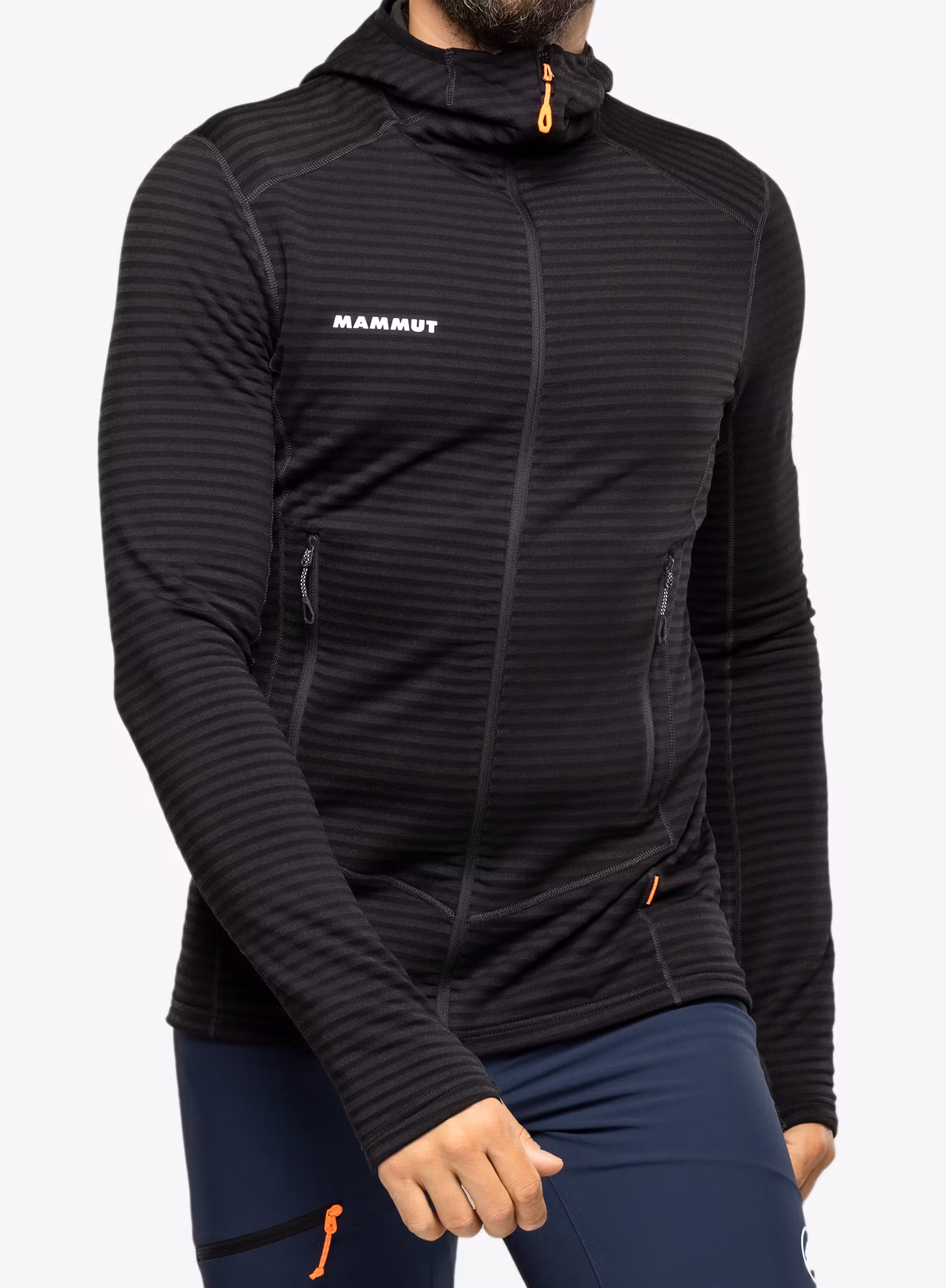 Outdoorova mikina Mammut Taiss Light ML Hooded Jacket - black