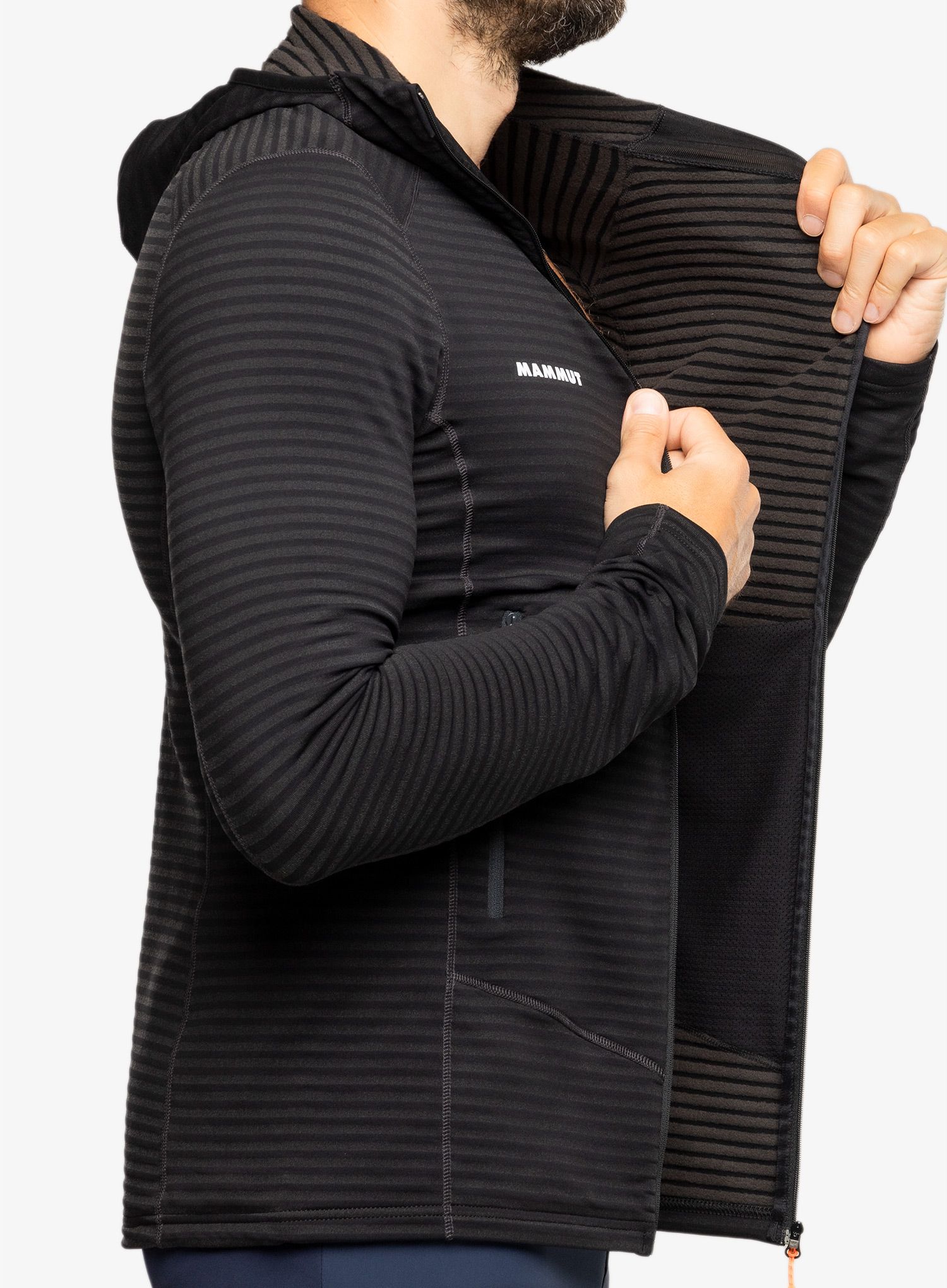 Outdoorova mikina Mammut Taiss Light ML Hooded Jacket - black