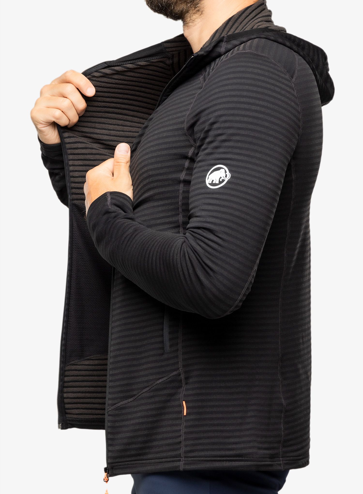 Outdoorova mikina Mammut Taiss Light ML Hooded Jacket - black