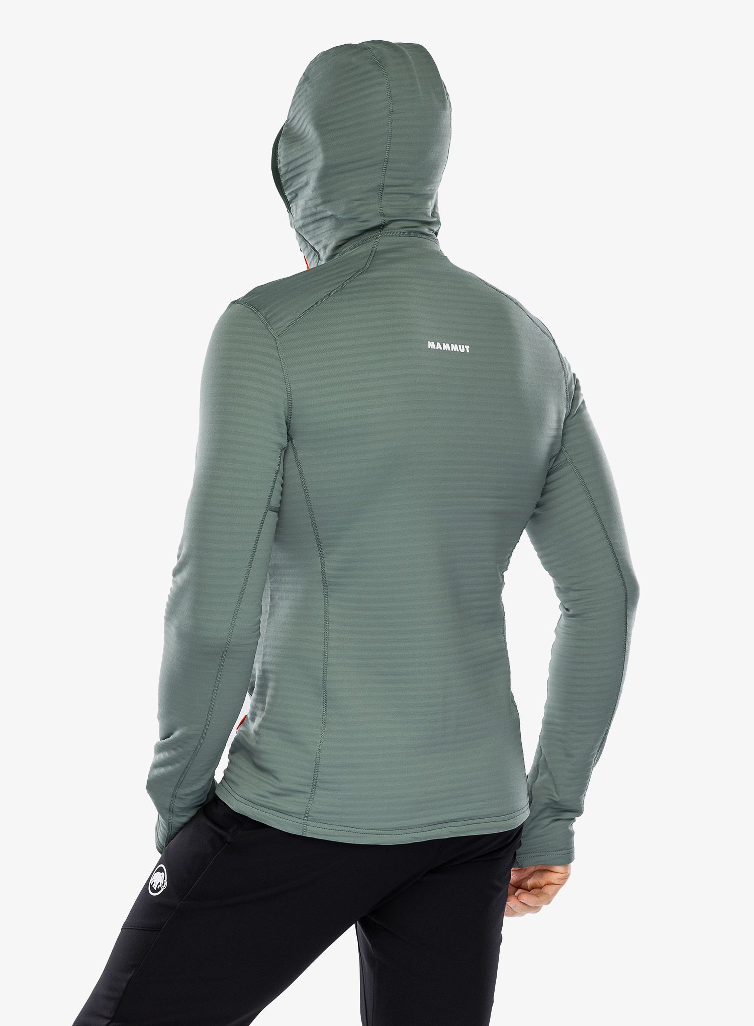 Outdoorova mikina Mammut Taiss Light ML Hooded Jacket - dark jade/woods
