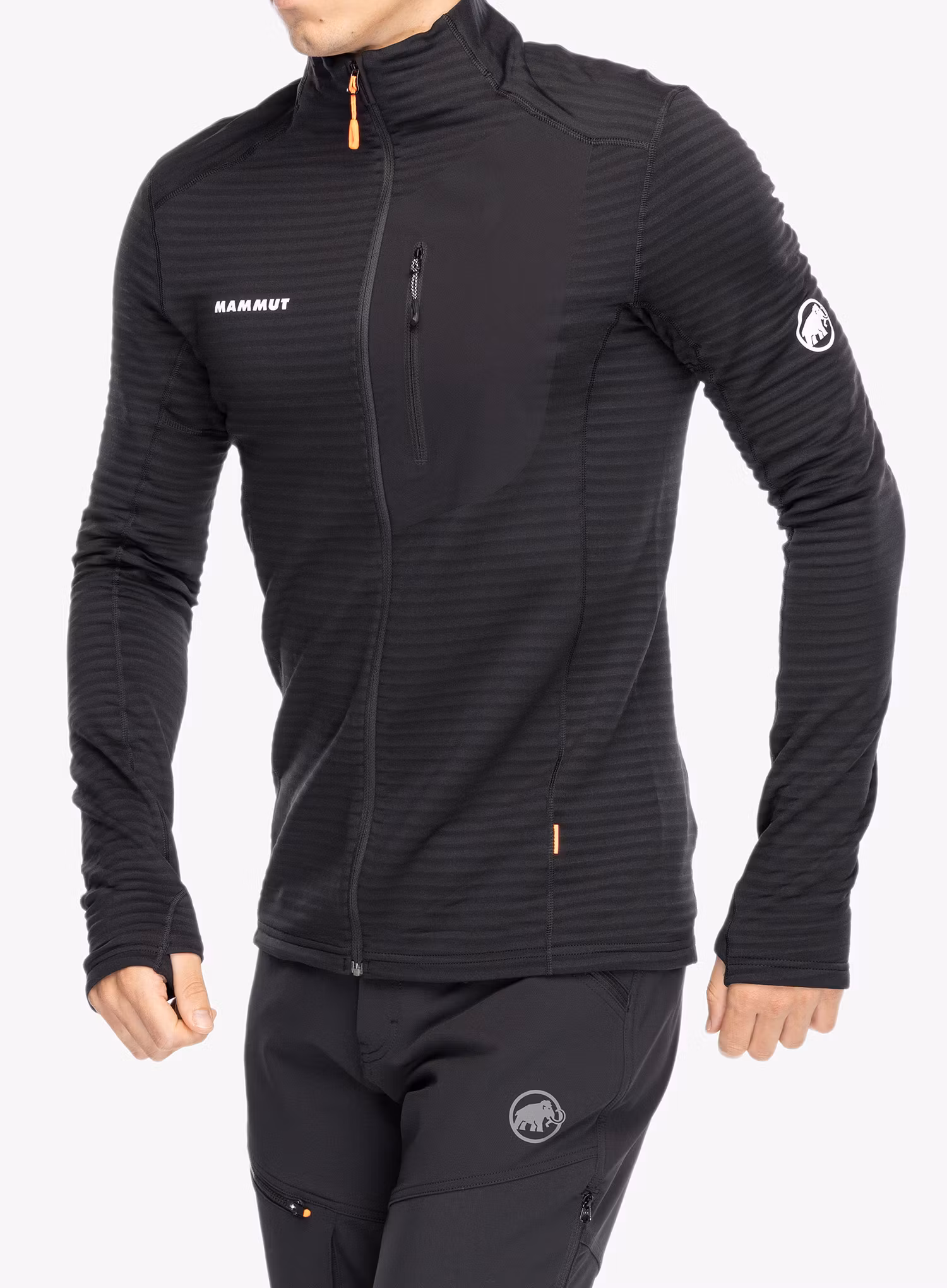 Rozepínací mikina Mammut Taiss Light ML Jacket - black