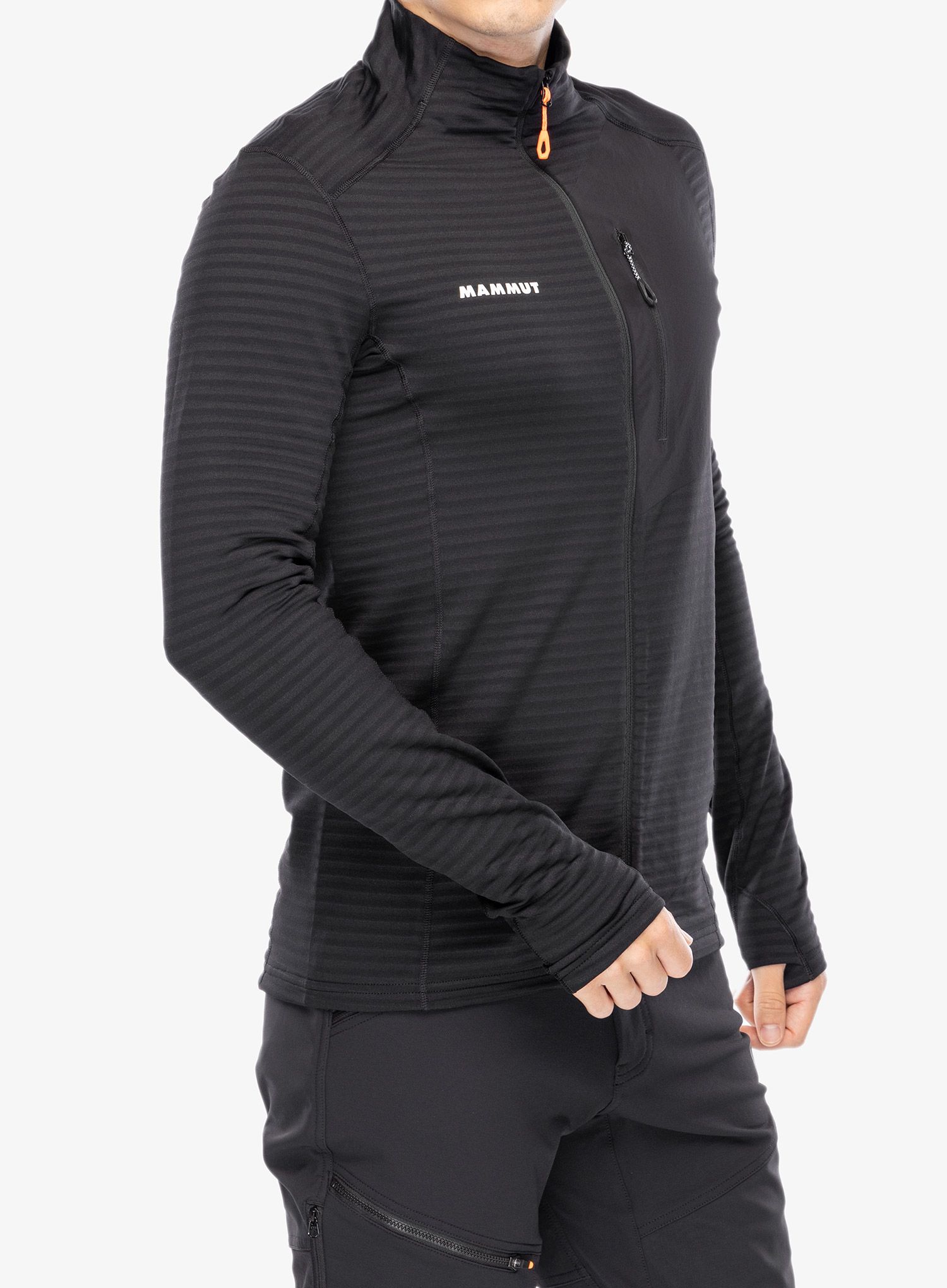 Rozepínací mikina Mammut Taiss Light ML Jacket - black