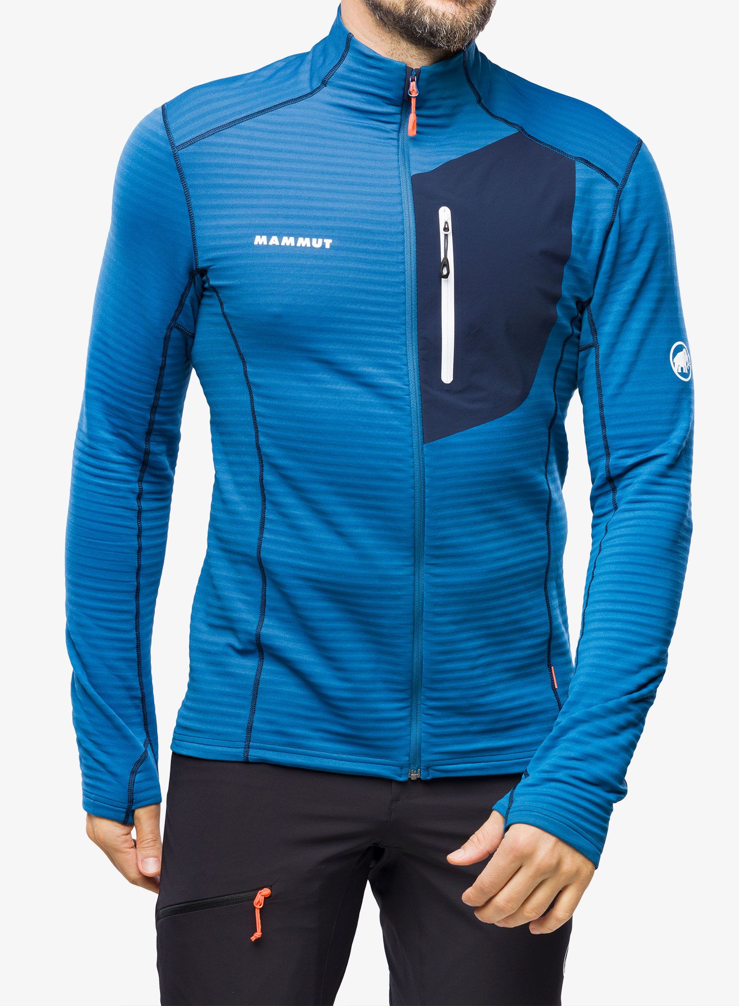 Pánská mikina Mammut Taiss Light ML Jacket - deep ice/marine